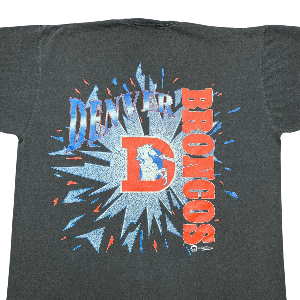 NFL × Vintage 90s NFL Denver Broncos Shattered Glass Mendez Sportswear Tee Size US XL / EU 56 / 4 - 4 Thumbnail