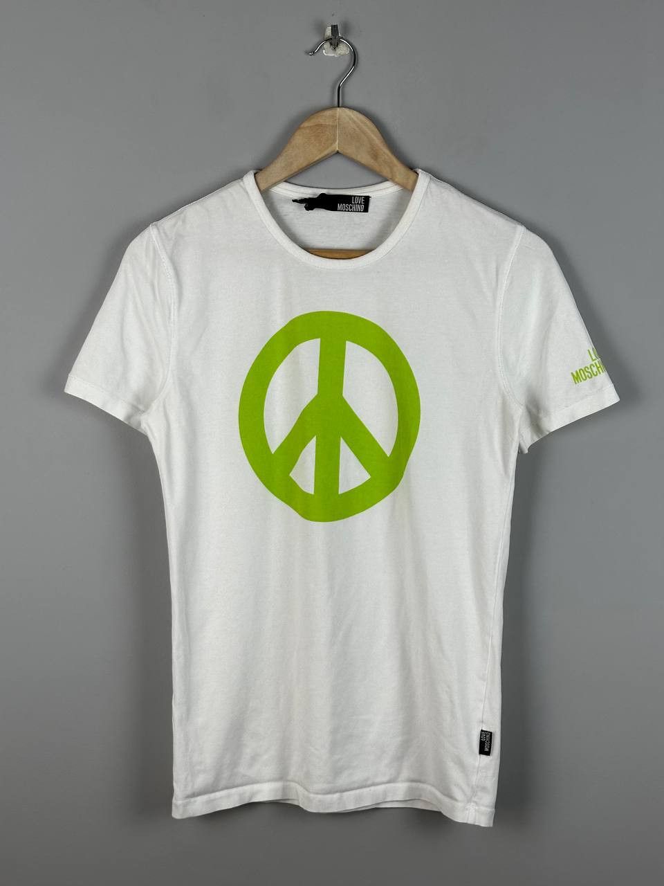Moschino Love Moschino Avant Garde Slim Peace Signe T Shirt Size US S / EU 44-46 / 1 - 1 Thumbnail