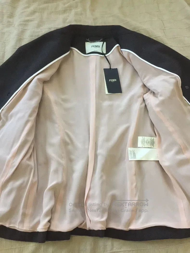 Fendi Fendi Women's Wool Short Coat with Cashmere Inside Size L / US 10 / IT 46 - 5 Thumbnail