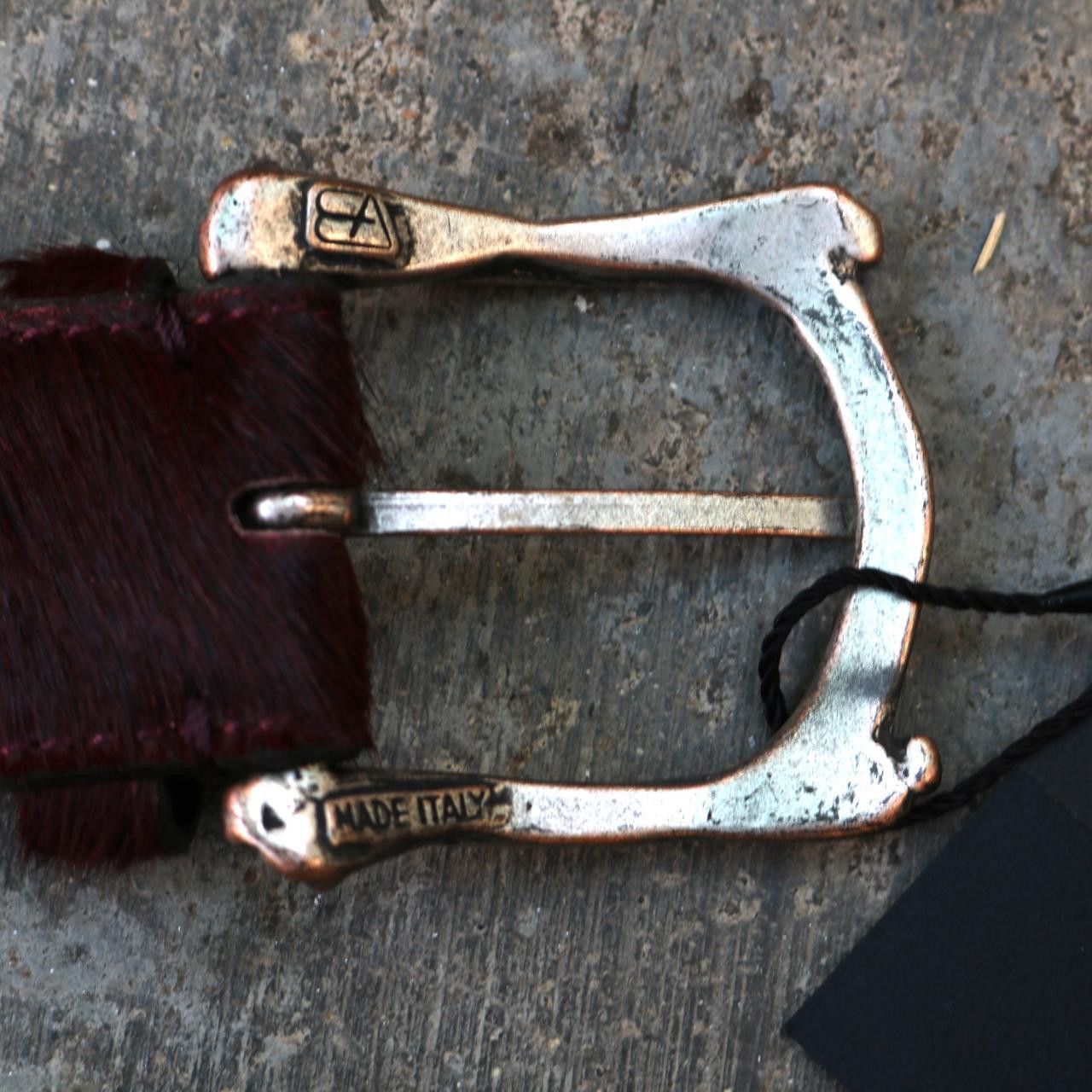 Tornado Mart Red Italian Hide Belt