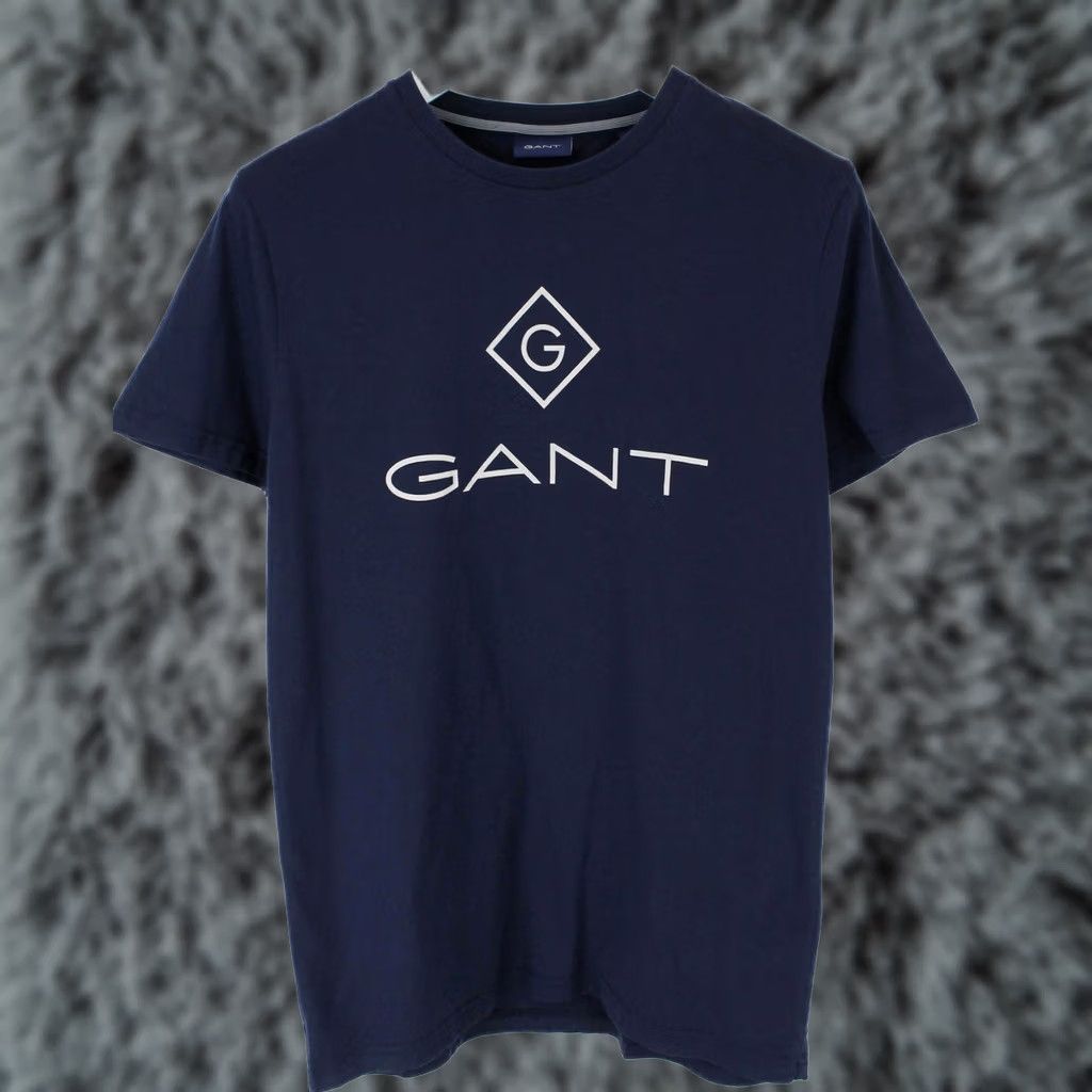 Gant GANT T-Shirt Men's MEDIUM Pullover Crew Neck Short Sleeve Dark Blue Logo Size US M / EU 48-50 / 2 - 1 Thumbnail