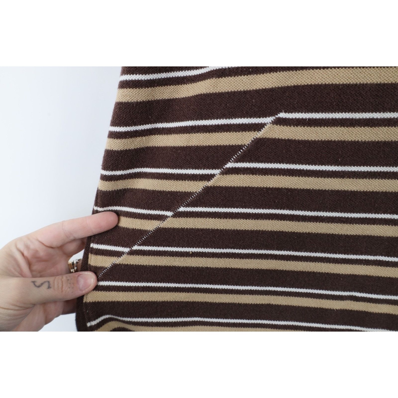 Marithe + Francois Girbaud × Vintage Vintage 90s Marithe Francois Girbaud Spell Out Striped Polo Size US XL / EU 56 / 4 - 13 Thumbnail