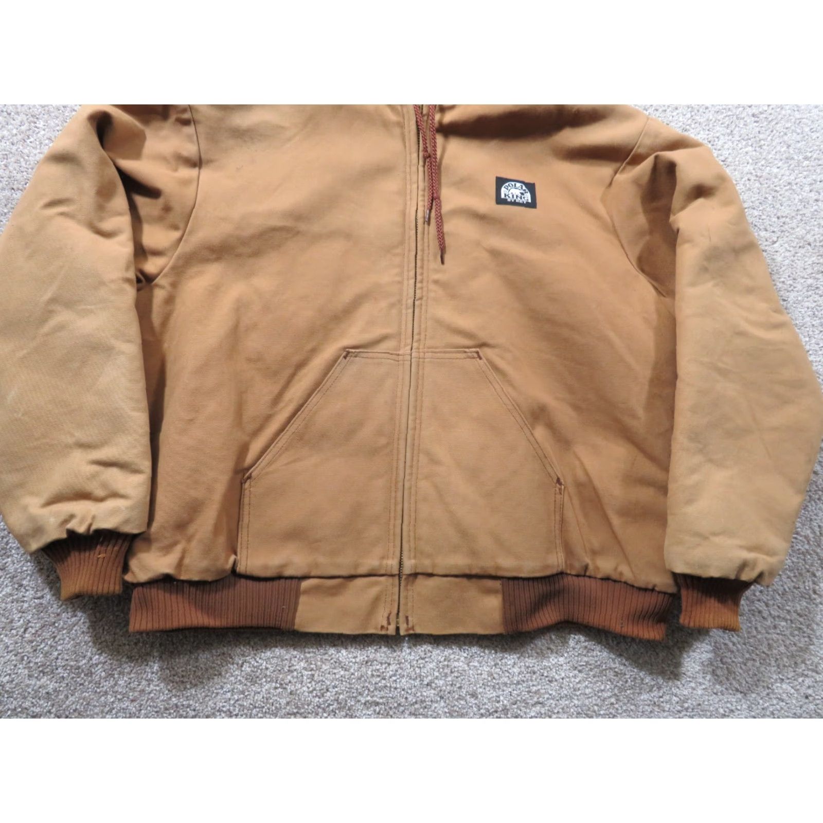 Walls VTG Walls Polar King Jacket 2XL Brown Hooded Insulated Canvas Bomber Workwear Men Regular Zip Size US XXL / EU 58 / 5 - 2 Thumbnail