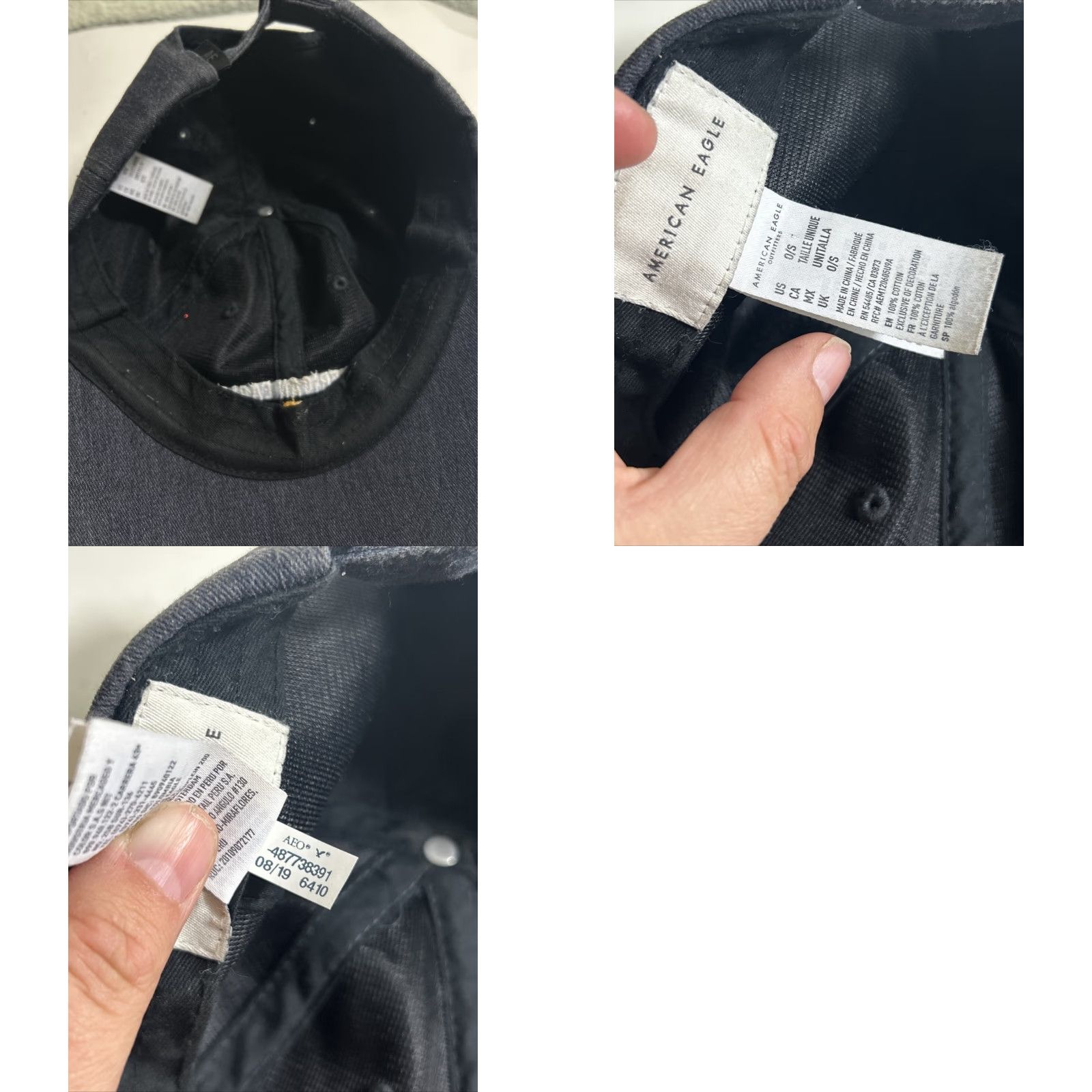 American Eagle Outfitters American Eagle Gray Strapback Baseball Hat Dad Hat Cotton One Size Size ONE SIZE - 9 Thumbnail