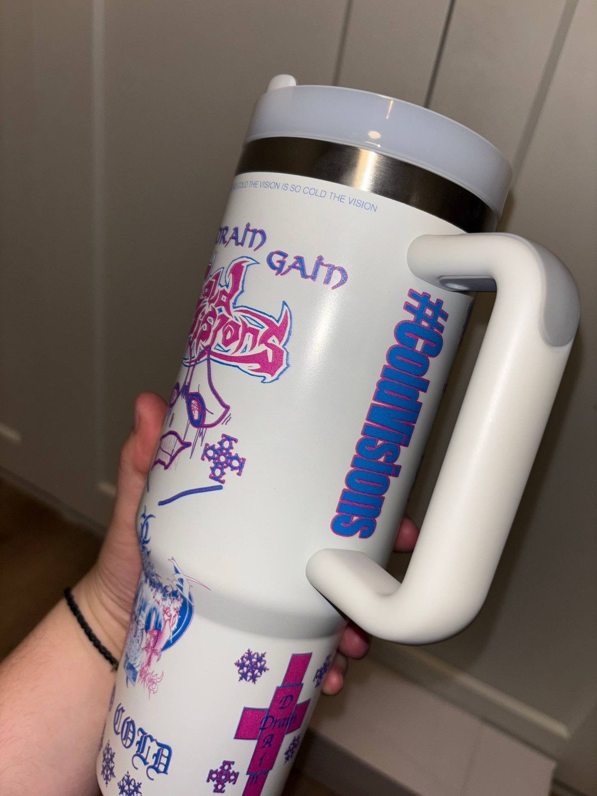 Drain Gang Bladee White tumbler Size ONE SIZE - 6 Thumbnail