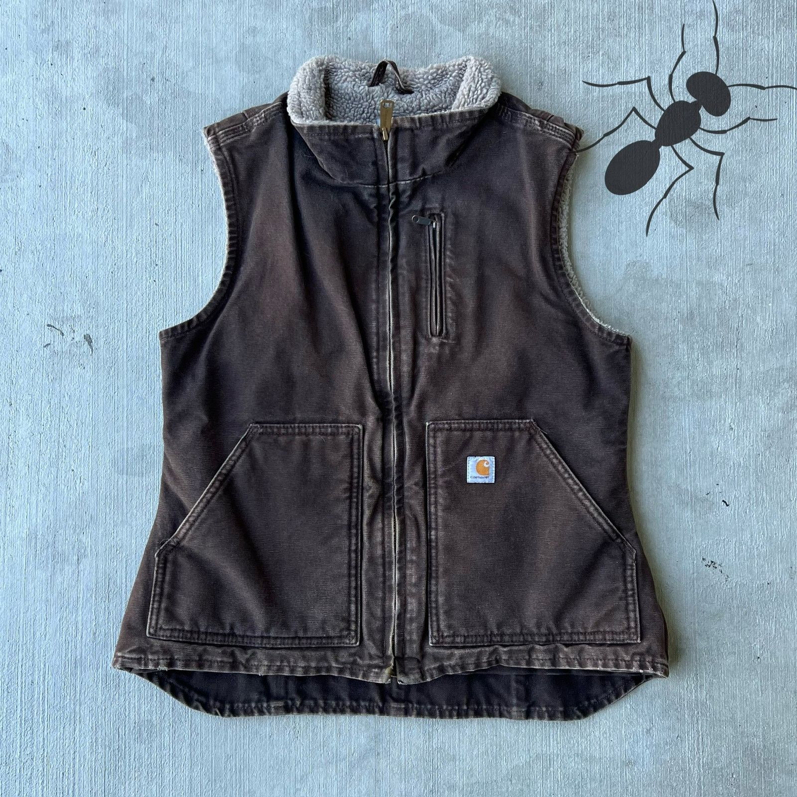 Carhartt × Vintage Carhartt WOMENS V001 brown work wear vest Size US S / EU 44-46 / 1 - 1 Thumbnail