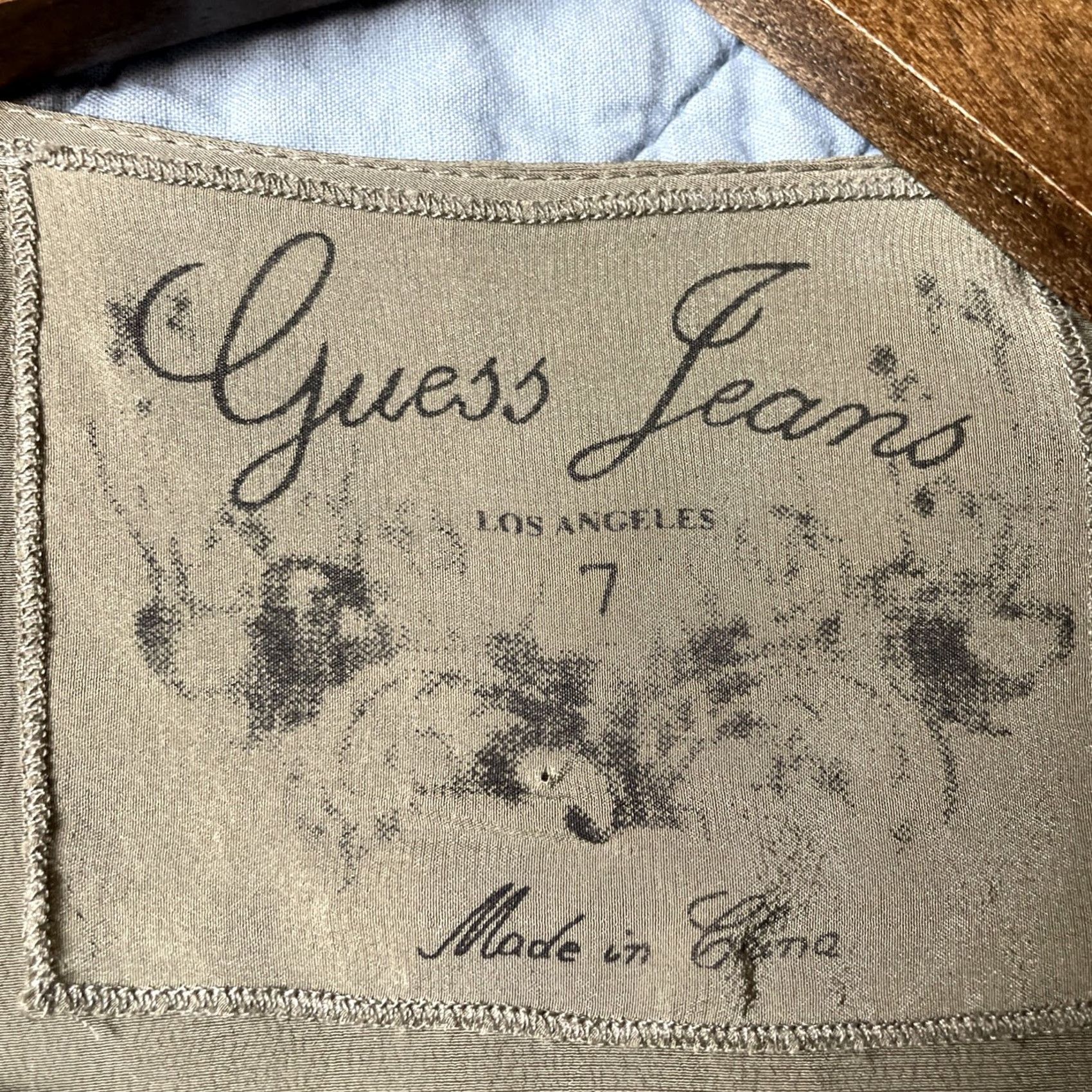 Guess GUESS Silk Green Long Sleeve Shirt Dress - Cargo, Drawstring Waist, Size 7 M, Velvet/Logo Details, V-Neck, Pockets, 90s Theme, Women Size M / US 6-8 / IT 42-44 - 4 Thumbnail