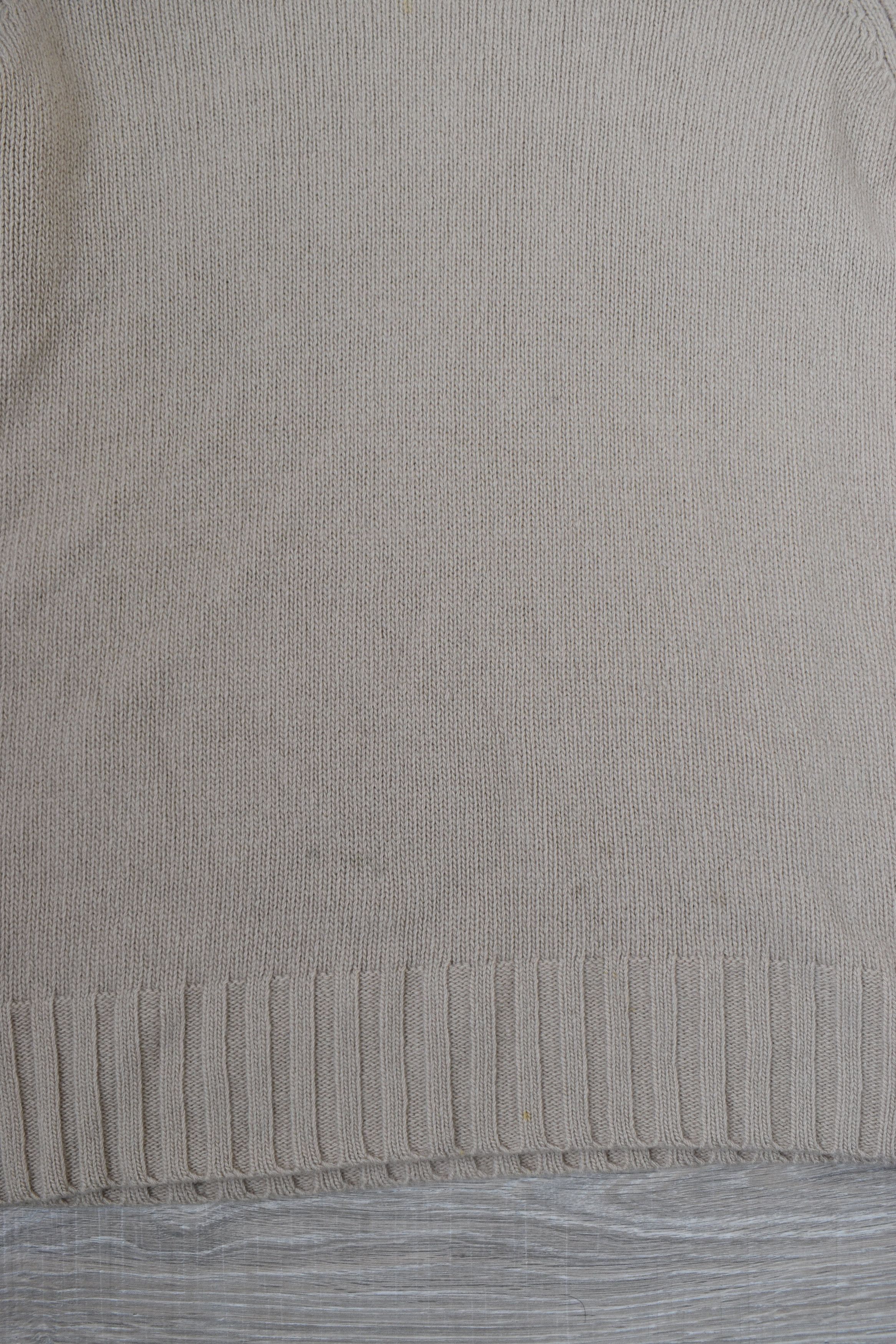 Helmut Lang × Vintage Helmut Lang 1999 Wool Cream Knit Sweater V Neck Beige Size US S / EU 44-46 / 1 - 6 Thumbnail