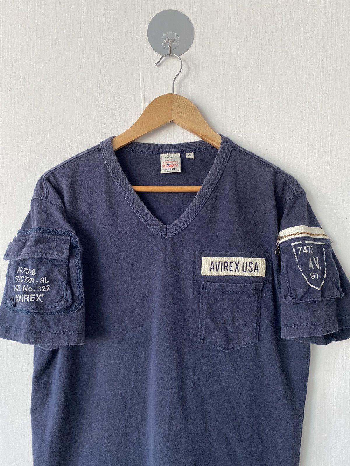 Avirex × Vintage Avirex Double Pocket T-shirt Size US XL / EU 56 / 4 - 2 Thumbnail