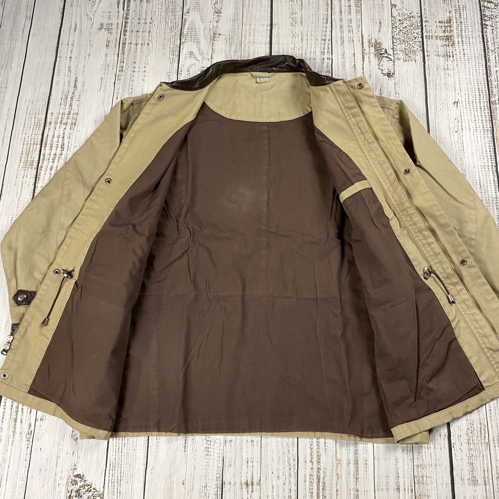 Vintage VINTAGE AMERICAN ACCESSORIES DUCK CANVAS CHORE COAT JACKET MENS XL BEIGE WORK BARN COAT Size US XL / EU 56 / 4 - 6 Thumbnail