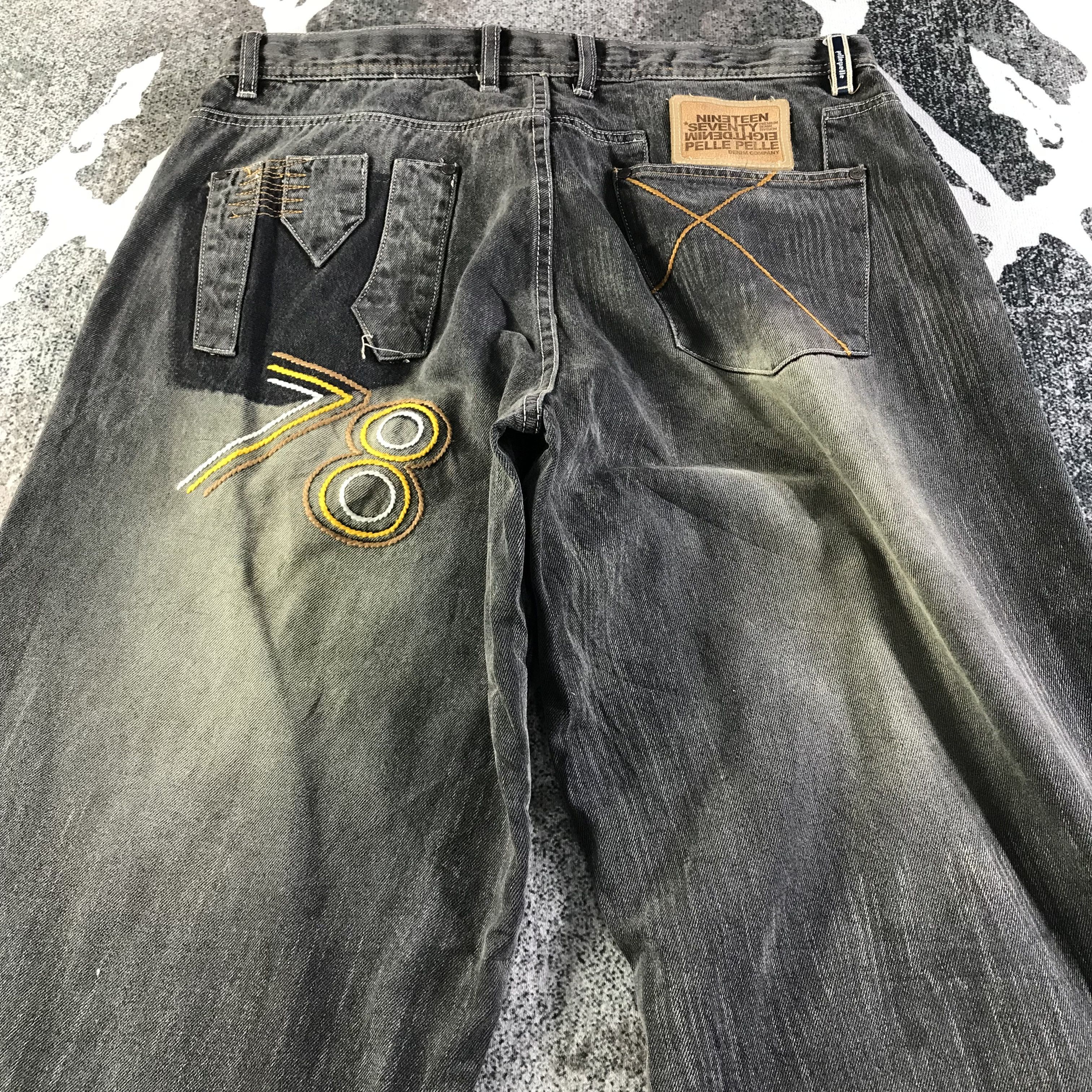 Pelle Pelle Pelle Pelle Bagy Jeans Faded Black Denim KJ3193 Size US 36 / EU 52 - 4 Thumbnail