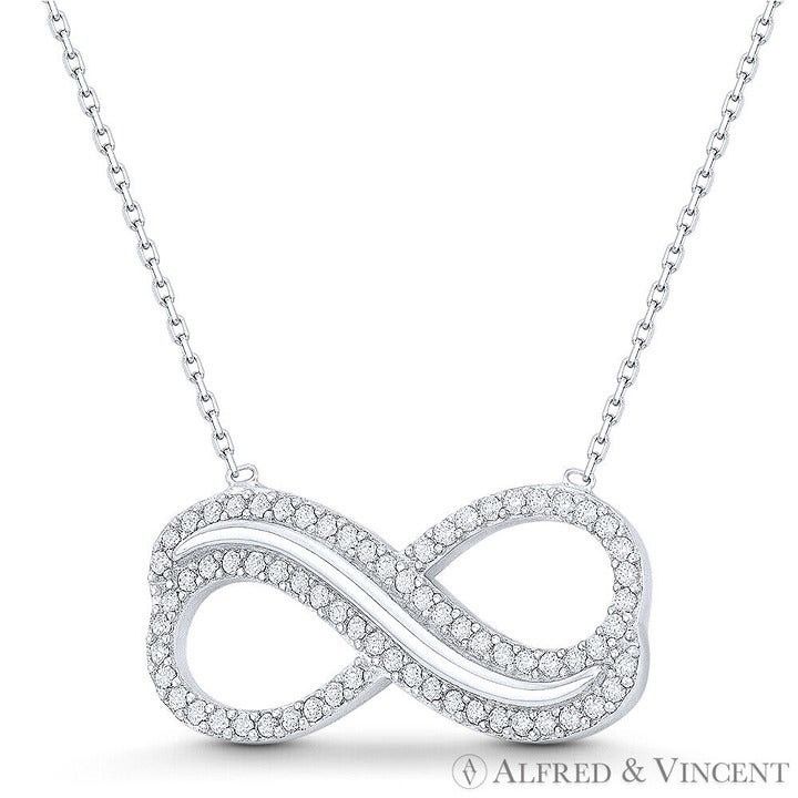 Other Infinity Charm CZ Crystal Pendant & Chain Necklace Size ONE SIZE - 1 Preview