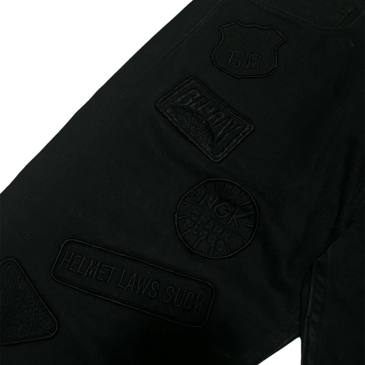 Comme des Garcons × Junya Watanabe SS02 Junya Watanabe biker patch black denim Size US 33 - 8 Thumbnail