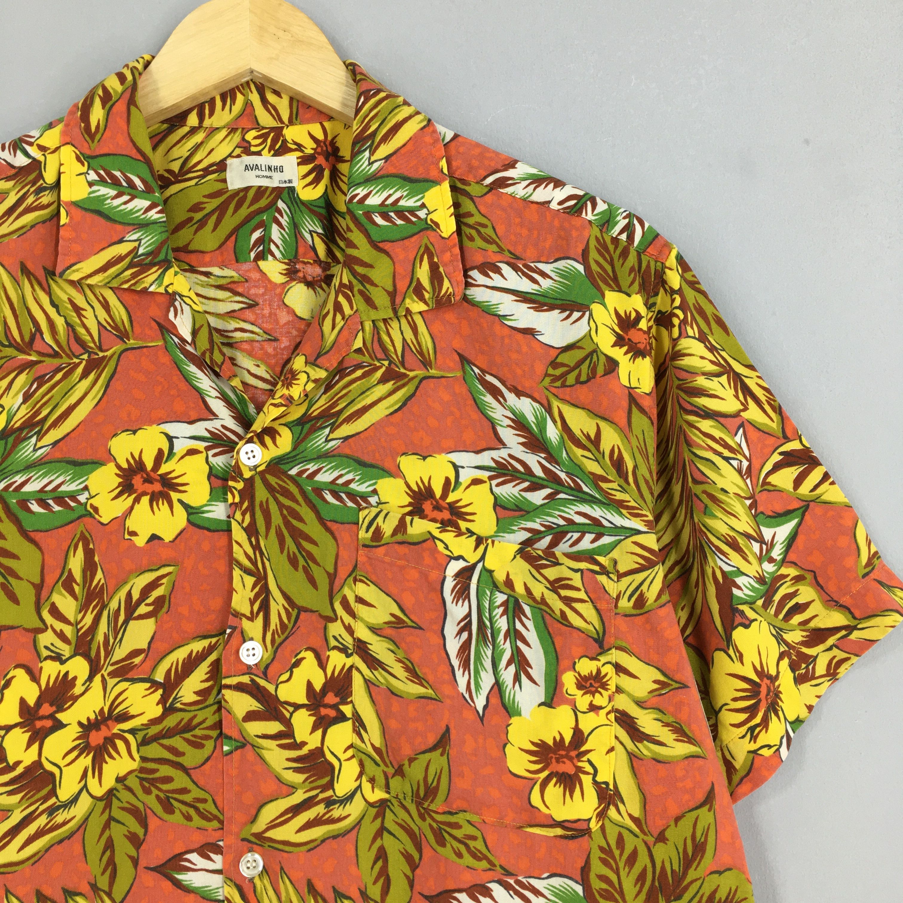 Vintage Vintage Avalinho Homme Hibiscus Flower Rayon Shirt Medium Size US M / EU 48-50 / 2 - 2 Thumbnail