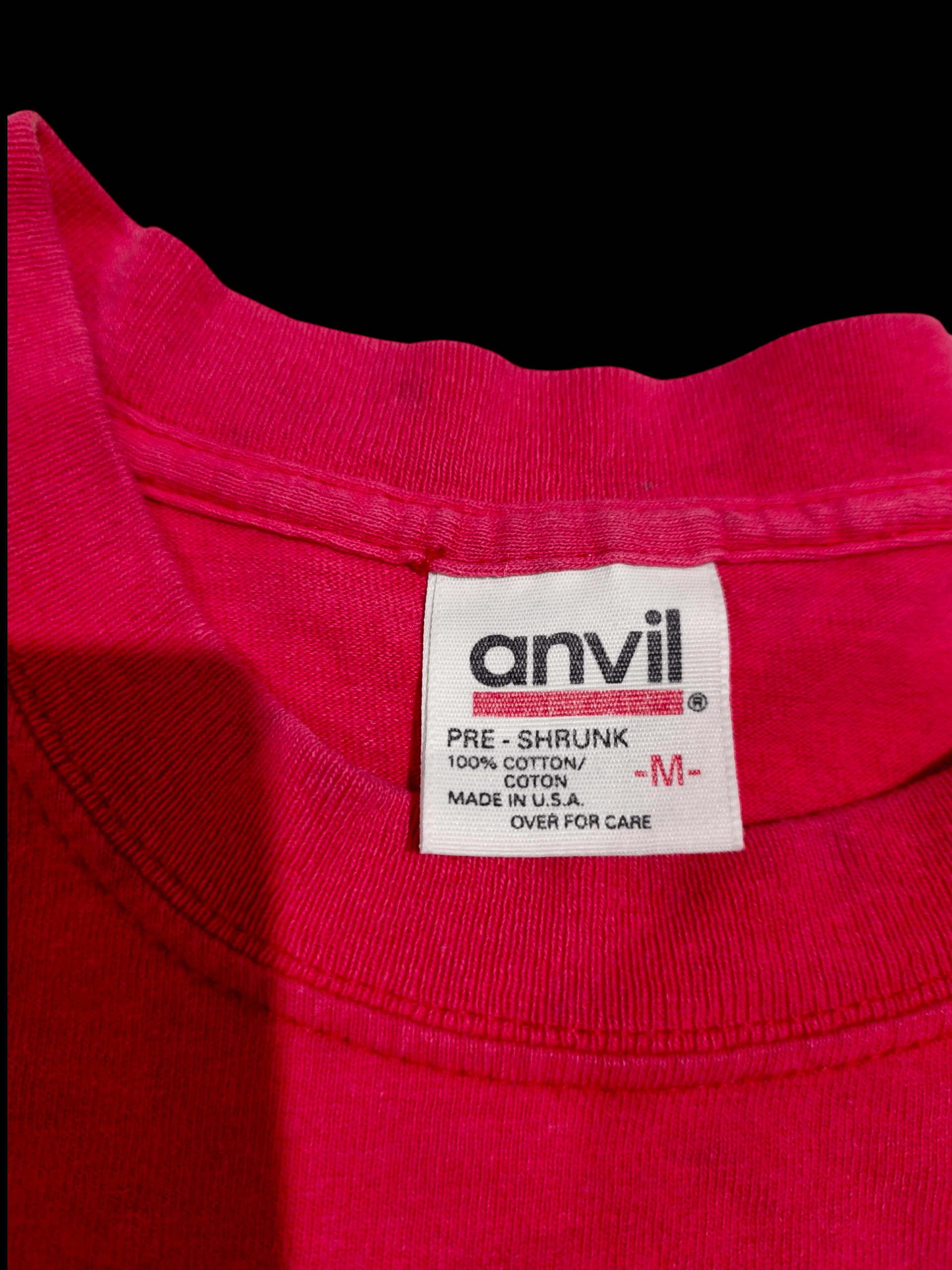 Vintage Vintage ANVIL RED Blank Tee Fadded Size US M / EU 48-50 / 2 - 2 Thumbnail