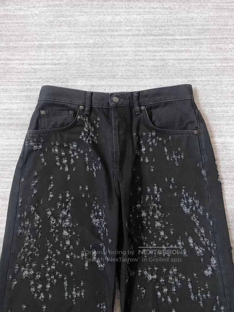 Acne Studios Acne Studios Bullet Hole Destroyed Hole Flared Denim Pants Size US 30 / EU 46 - 2 Thumbnail
