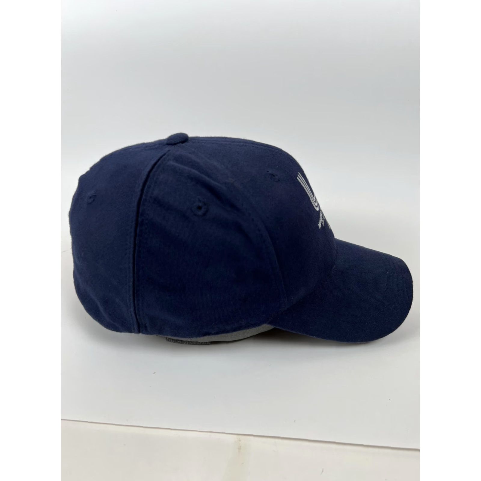 Mossimo VINTAGE Mossimo LA Hat Cap Fitted Mens One Size Navy Blue Y2K 03 Size ONE SIZE - 5 Thumbnail