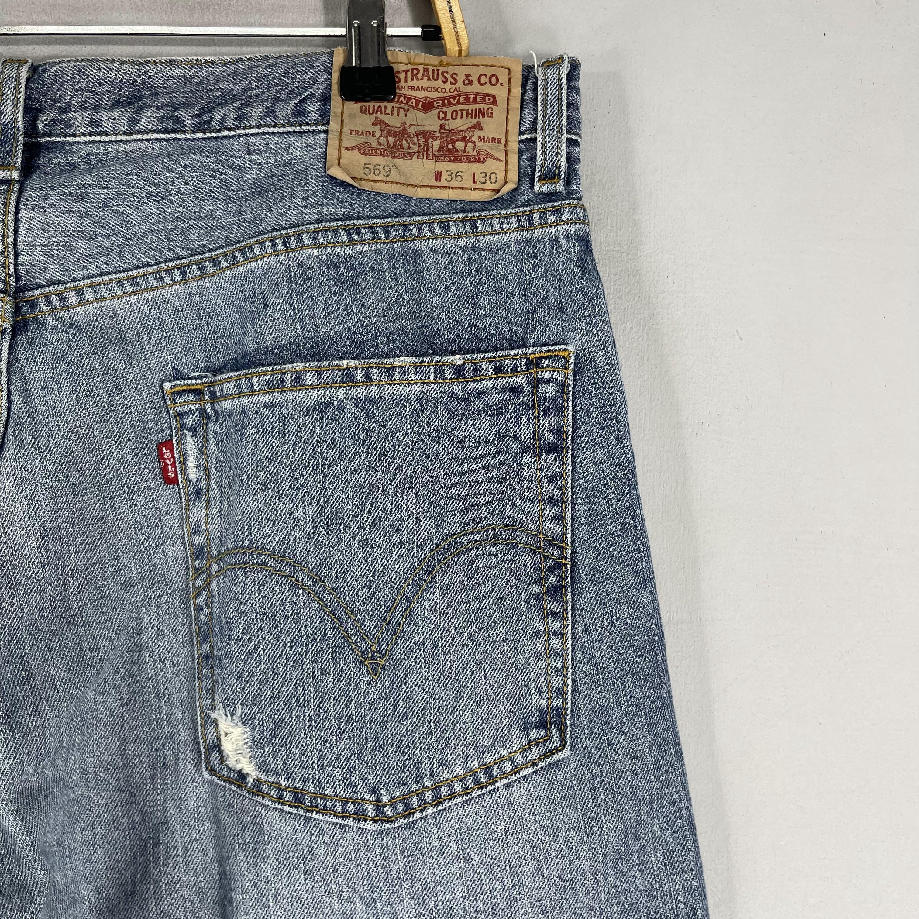 Levi's Vintage Clothing × Vintage W37 L26 Vintage Levis Distressed High Rise Cropped Jeans Size US 37 - 11 Thumbnail