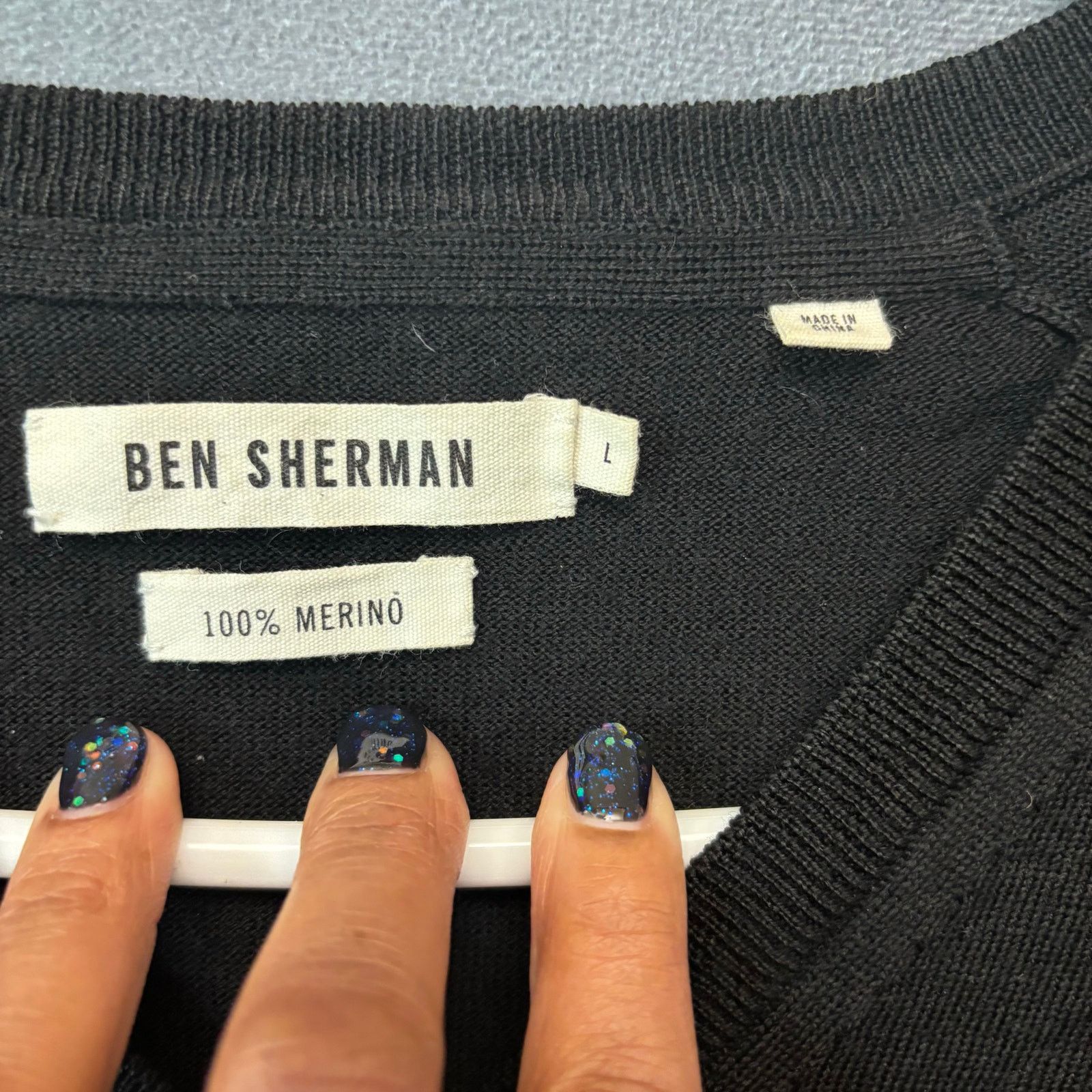 Ben Sherman Ben Sherman 100% Merino Wool Sweater Cardigan V Neck Preppy Size US L / EU 52-54 / 3 - 4 Thumbnail