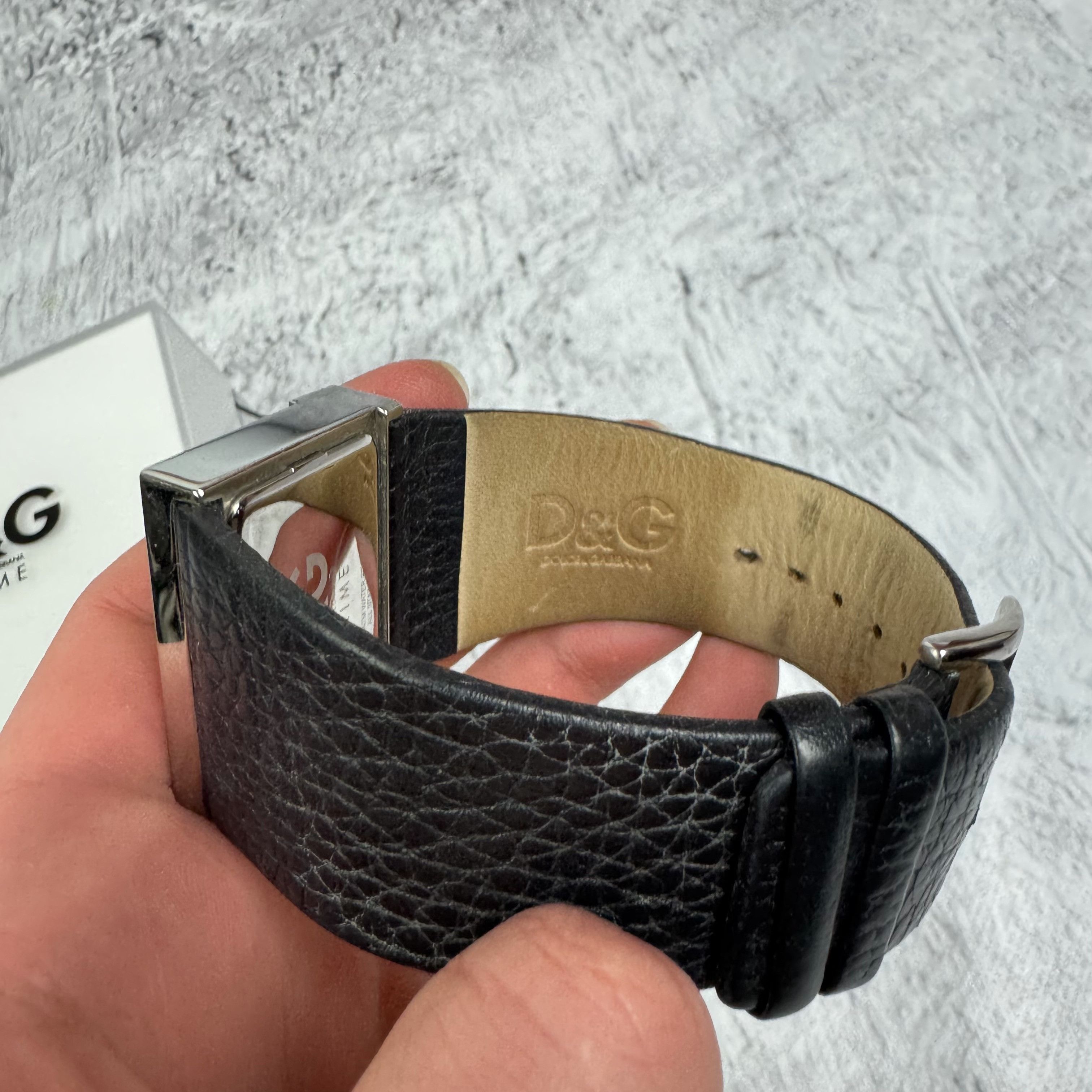 Dolce & Gabbana D&G Black Leather Water Resistance Barcode Wrist Watch Size ONE SIZE - 5 Thumbnail
