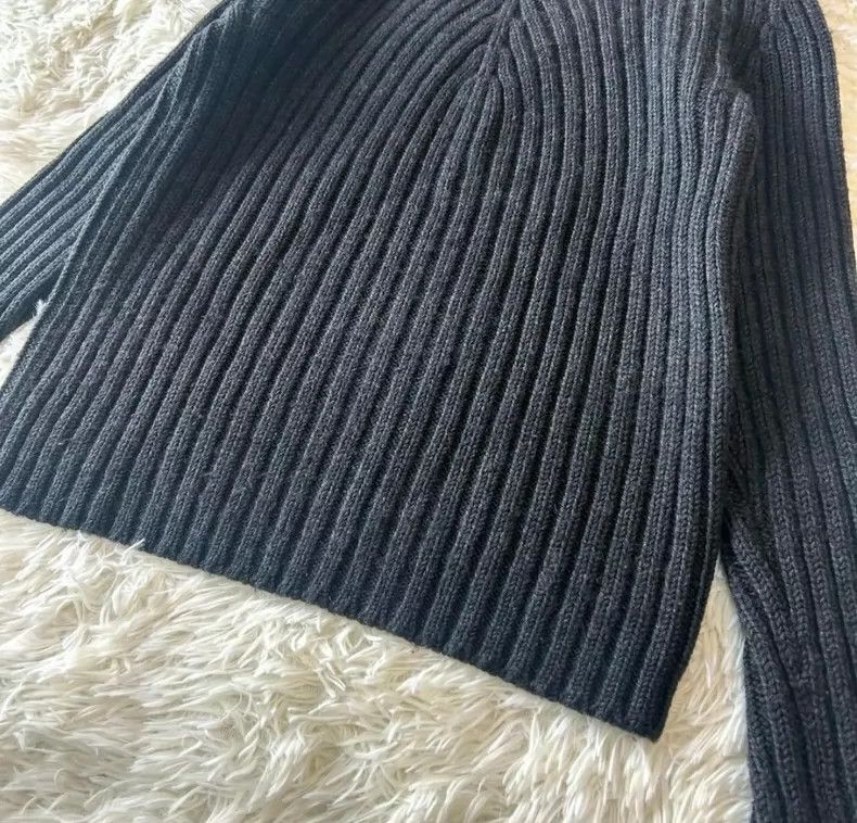Yohji Yamamoto Yohji Yamamoto High Neck Cable Rib Cable Knit Bell Sleeve S Size US L / EU 52-54 / 3 - 5 Thumbnail