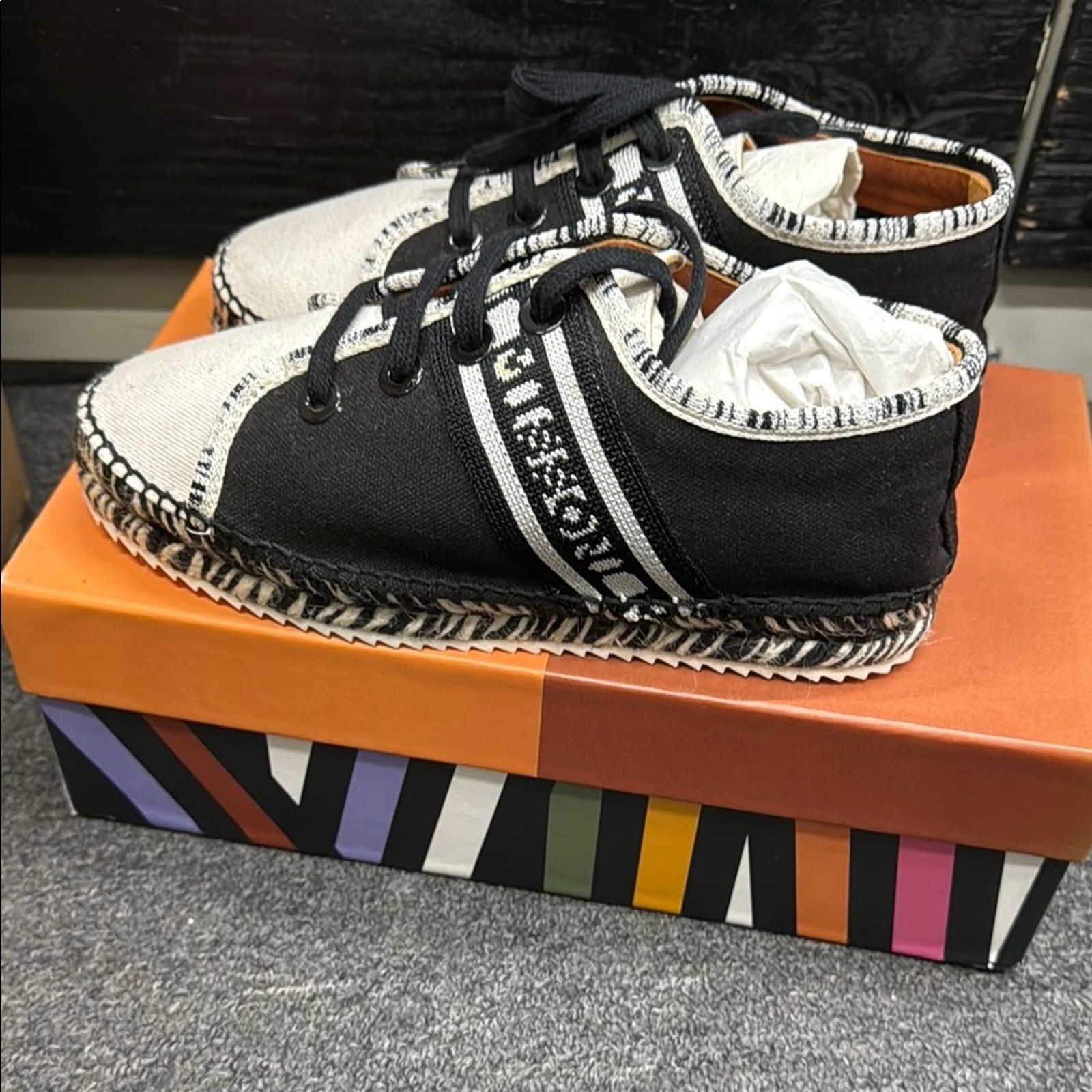 Missoni NWT Missoni Men's Black White Lace Up Sneaker Shoes 36 US 6 Size US 6 / IT 36 - 5 Thumbnail