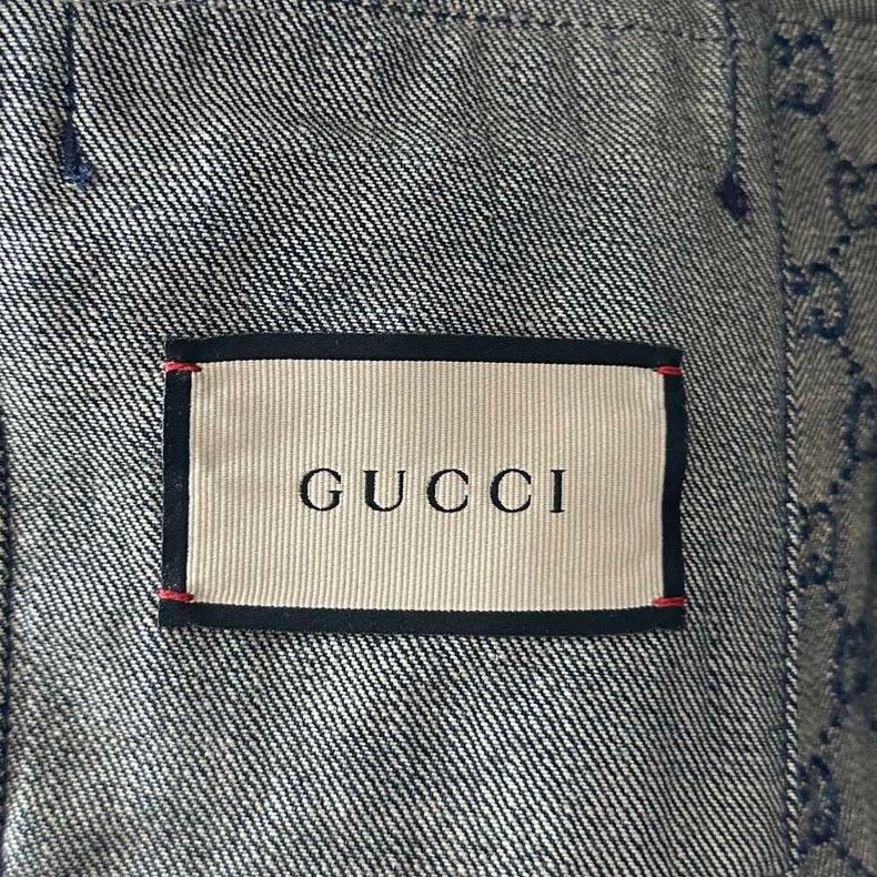Gucci Gucci Full-print double G label logo denim jacket 2506-Next Size US S / EU 44-46 / 1 - 5 Thumbnail