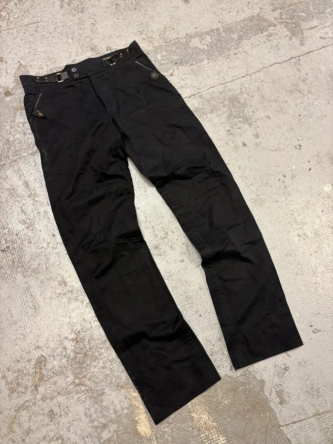 Versace 2000s Versace Black Biker Coton & Leather Pants Size US 30 / EU 46 - 5 Thumbnail