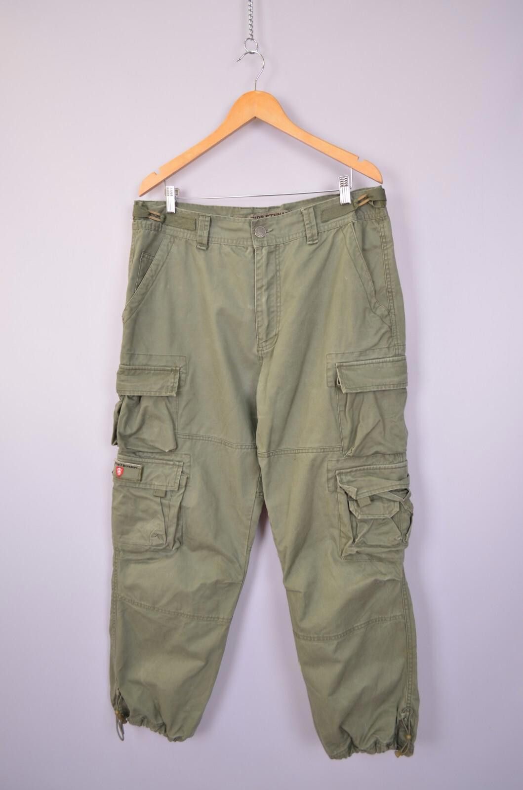 Mens Thor Steinar Khaki Cargo Multipocket Pants Size W36 L30