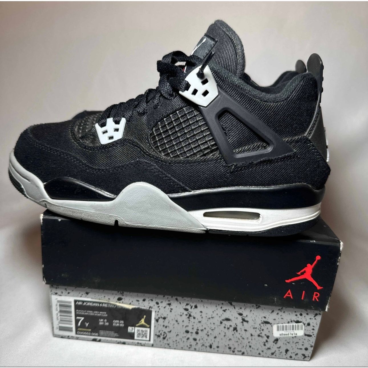 Jordan Brand × Nike Size 7 - Air Jordan 4 Retro SE GS Black Canvas Men's Shoes Size US 7 / EU 40 - 8 Thumbnail