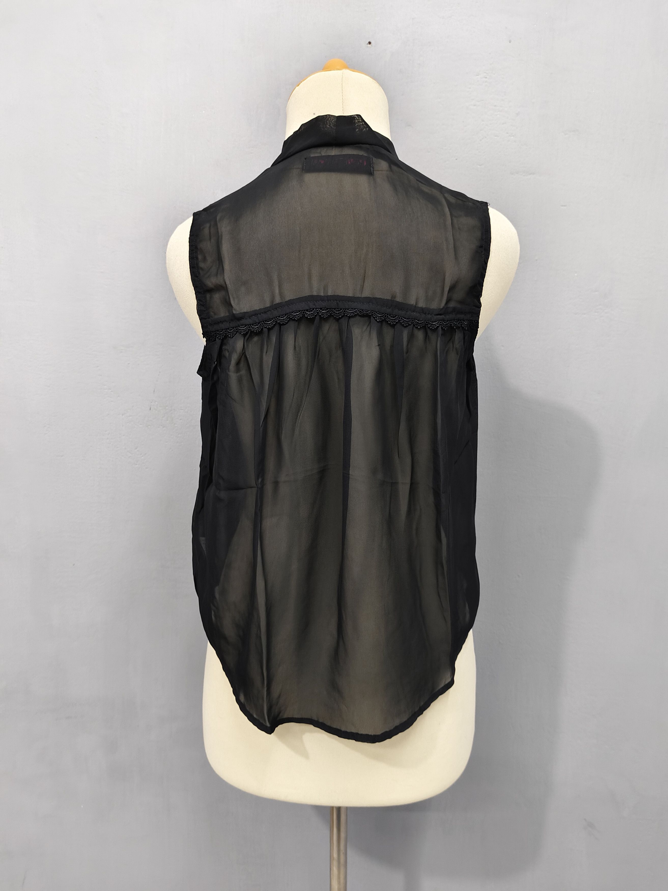 Japanese Brand Crazy Angle🇯🇵Gothic Darkwear Asymmetric Layered Sheer Size M / US 6-8 / IT 42-44 - 4 Thumbnail