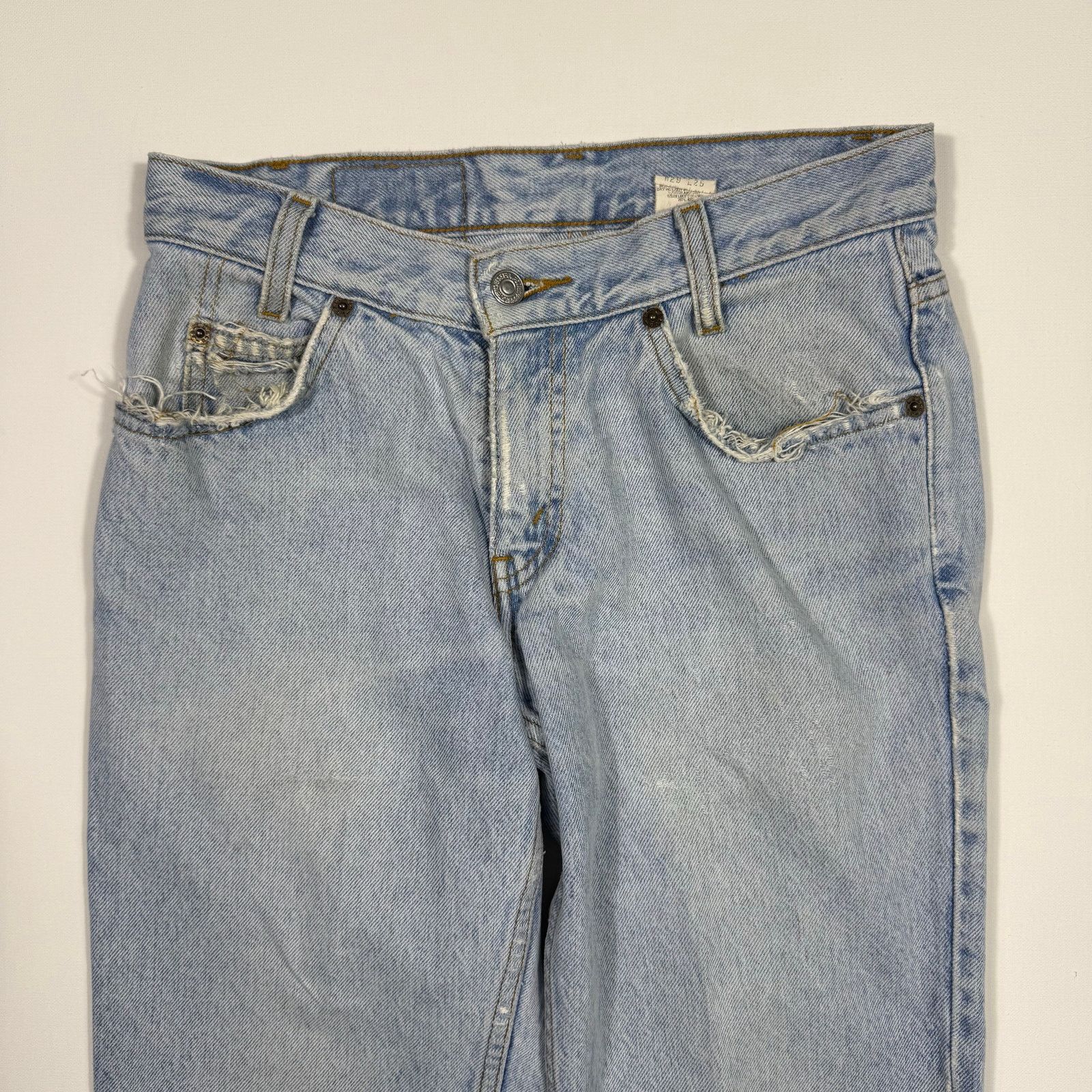 Levi's Vintage Levi’s 550 Jeans Light Wash Distressed USA 29x25 Y2K Size 29" - 3 Thumbnail