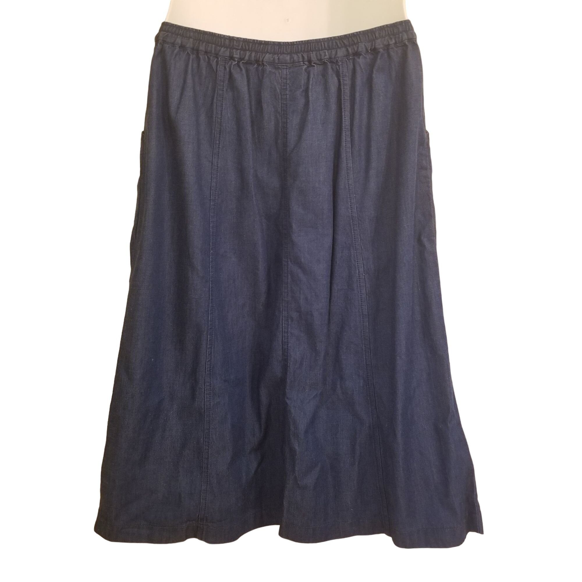 Other TOG Shop PM Blue Jean Skirt Midi Denim Modest Church Pockets Size 32" / US 10 / IT 46 - 2 Thumbnail