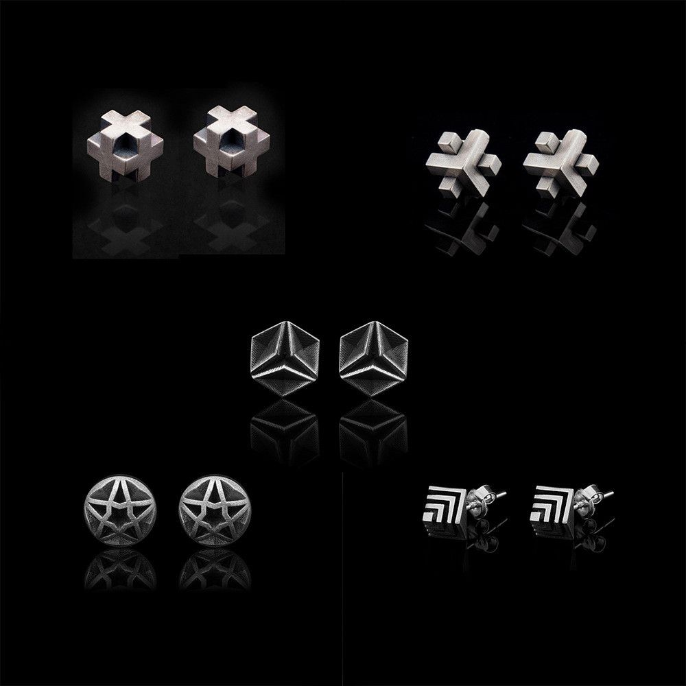 Jewelry Vintage Earrings One Pairs Chrome Jewelry Size ONE SIZE - 2 Thumbnail