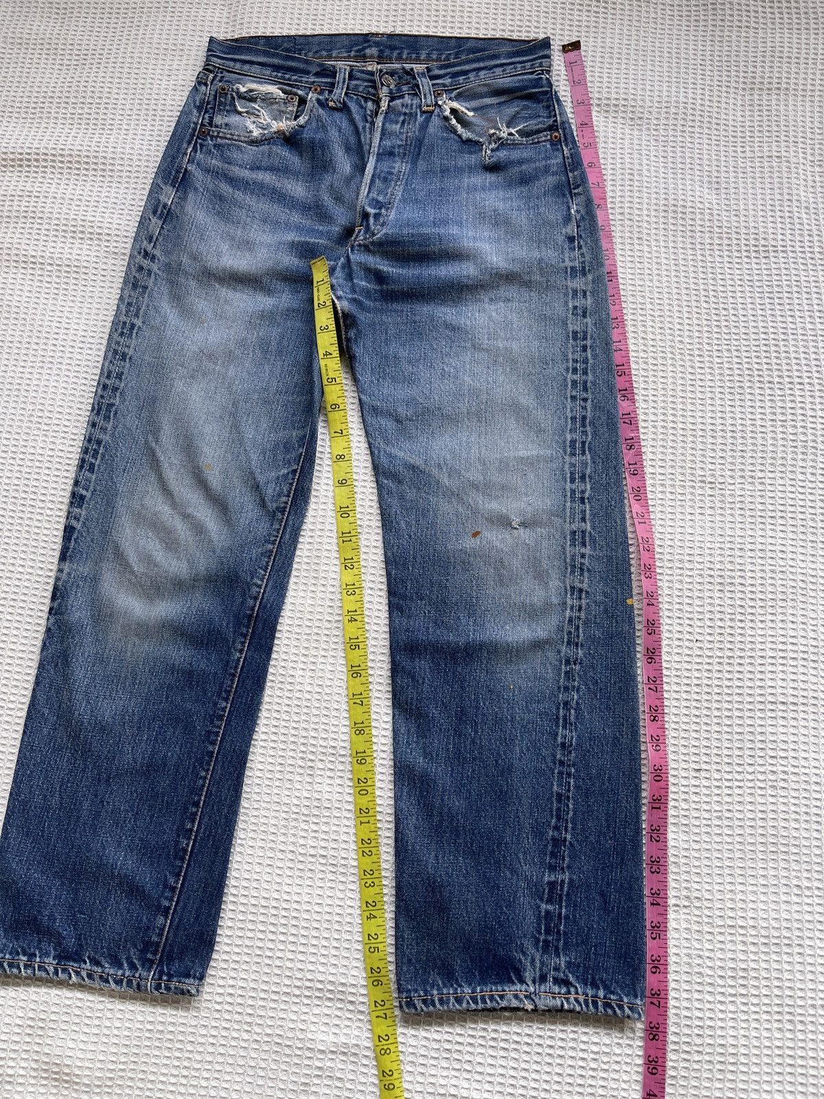 Levi's True Vintage🔥60s Levis 501 Big E Hidden Rivet Selvedge Jeans Size US 30 / EU 46 - 23 Thumbnail