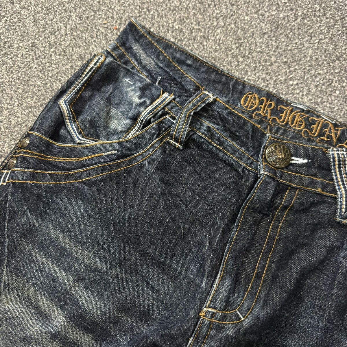 Le Grande Bleu (L.G.B.) 🇯🇵 Flared Affliction Distressed Whisker Embroidered Wings Size US 32 / EU 48 - 16 Thumbnail
