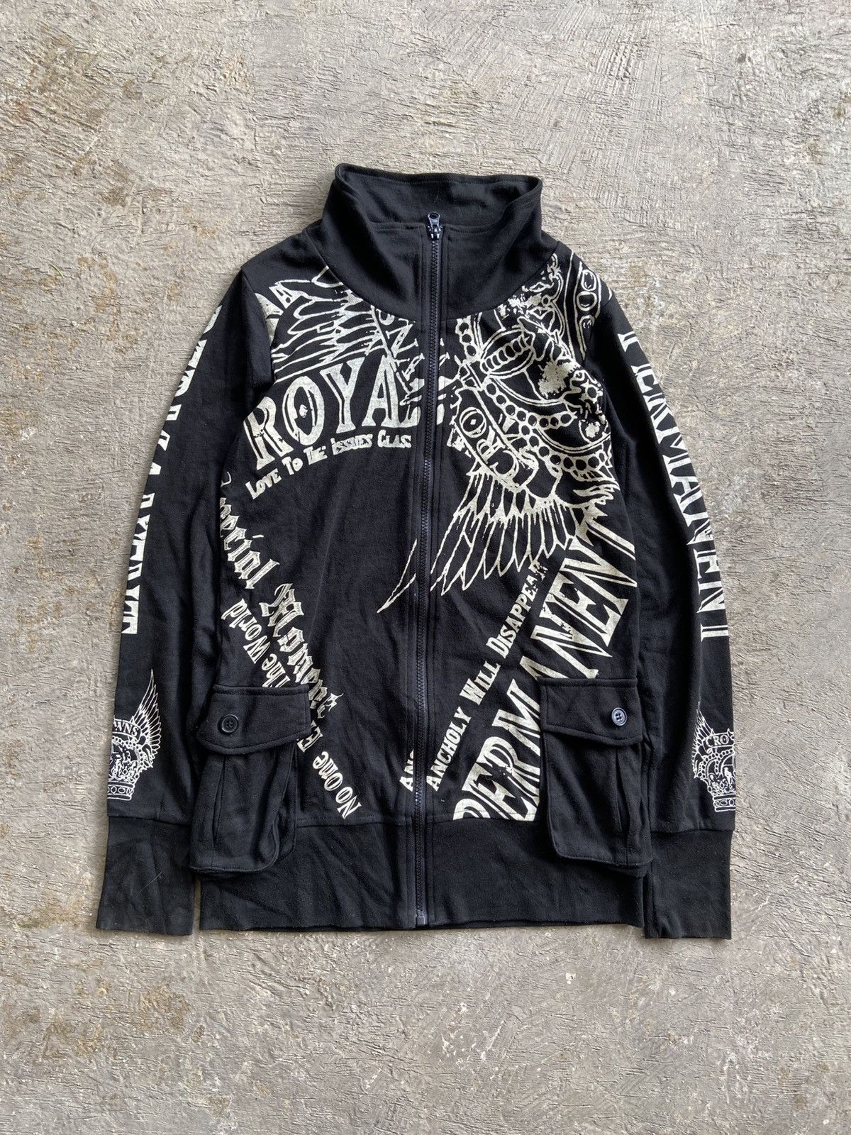 Le Grande Bleu (L.G.B.) 2000s M.K.R - Vkei Style Poem Long Sleeve Zip Size US M / EU 48-50 / 2 - 3 Thumbnail