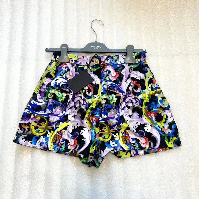 Versace Versace Multicolor Silk Summer Shorts 0089 Size 22" - 1 Thumbnail