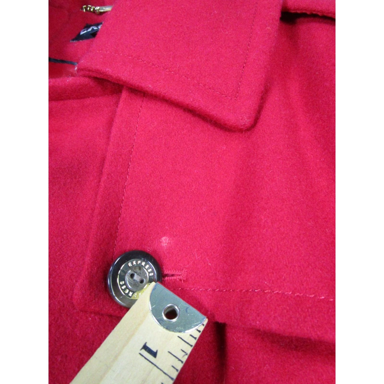 Express Express Trench Coat Womens Medium Red Wool Blend Size M / US 6-8 / IT 42-44 - 5 Thumbnail