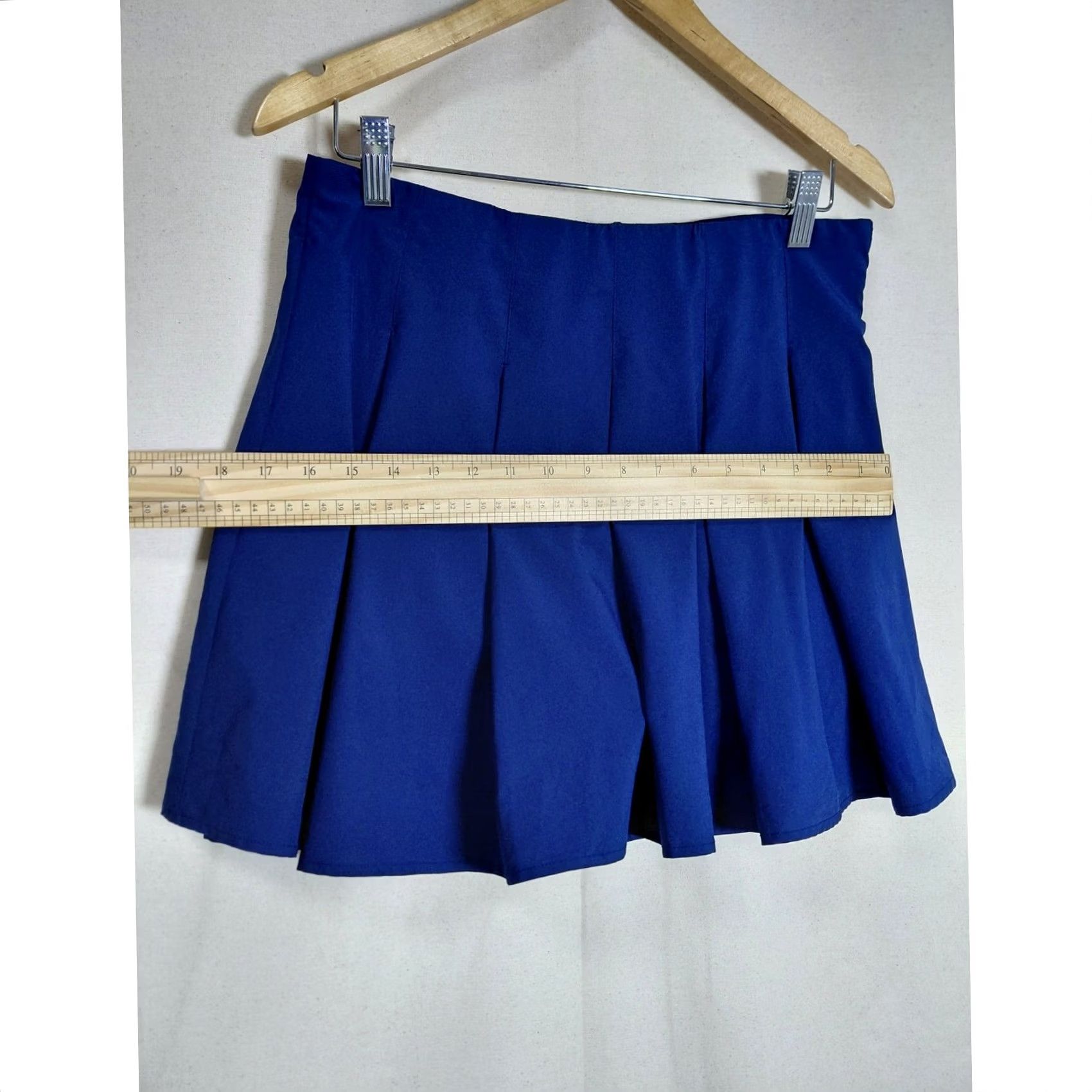 J.Crew J.Crew Blue Pleated Skirt Solid Women Size M Skort Short Spring Summer Size 32" / US 10 / IT 46 - 5 Thumbnail