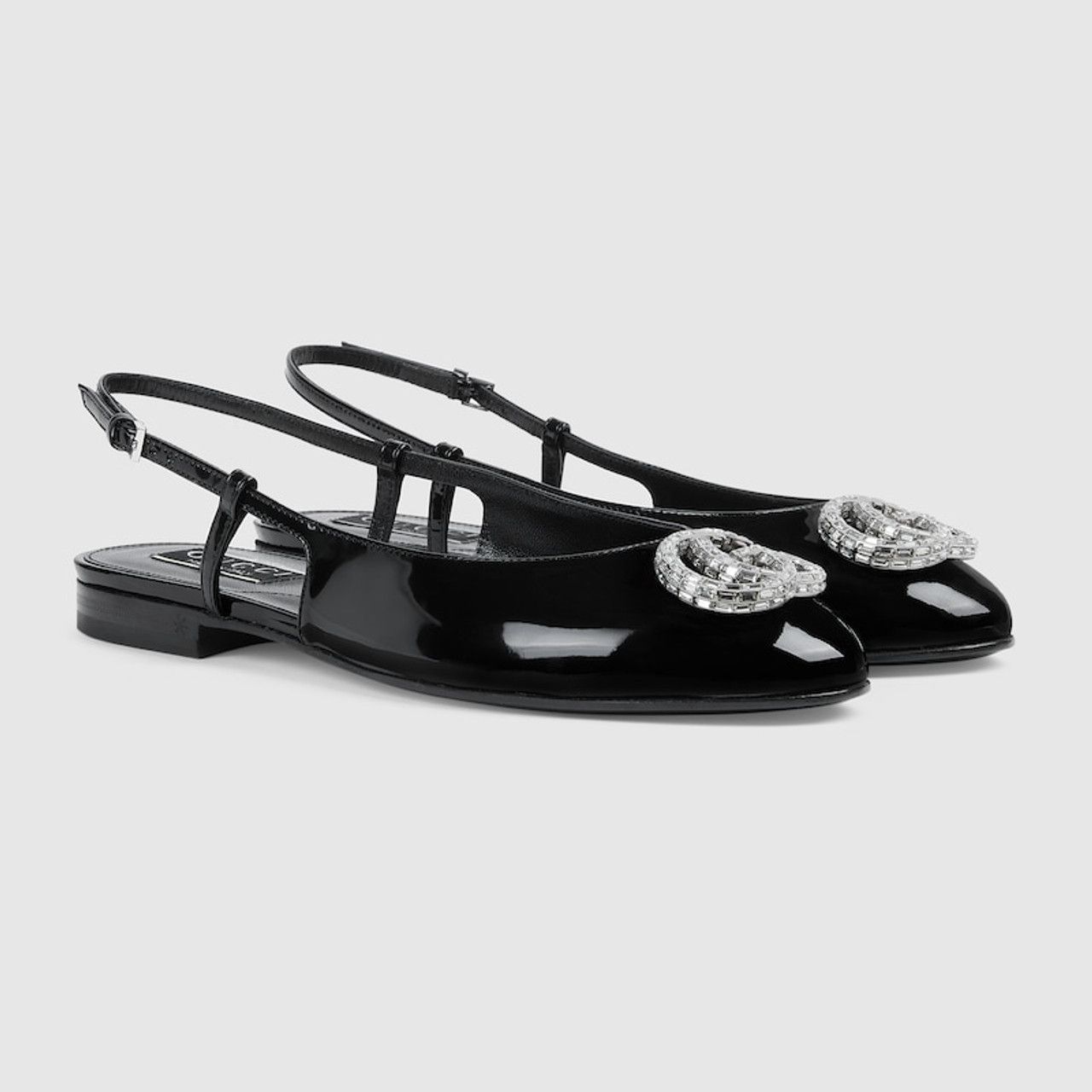 Gucci o1s1wg110125 Ballerina With Double G in Black Size US 7 / IT 37 - 2 Thumbnail