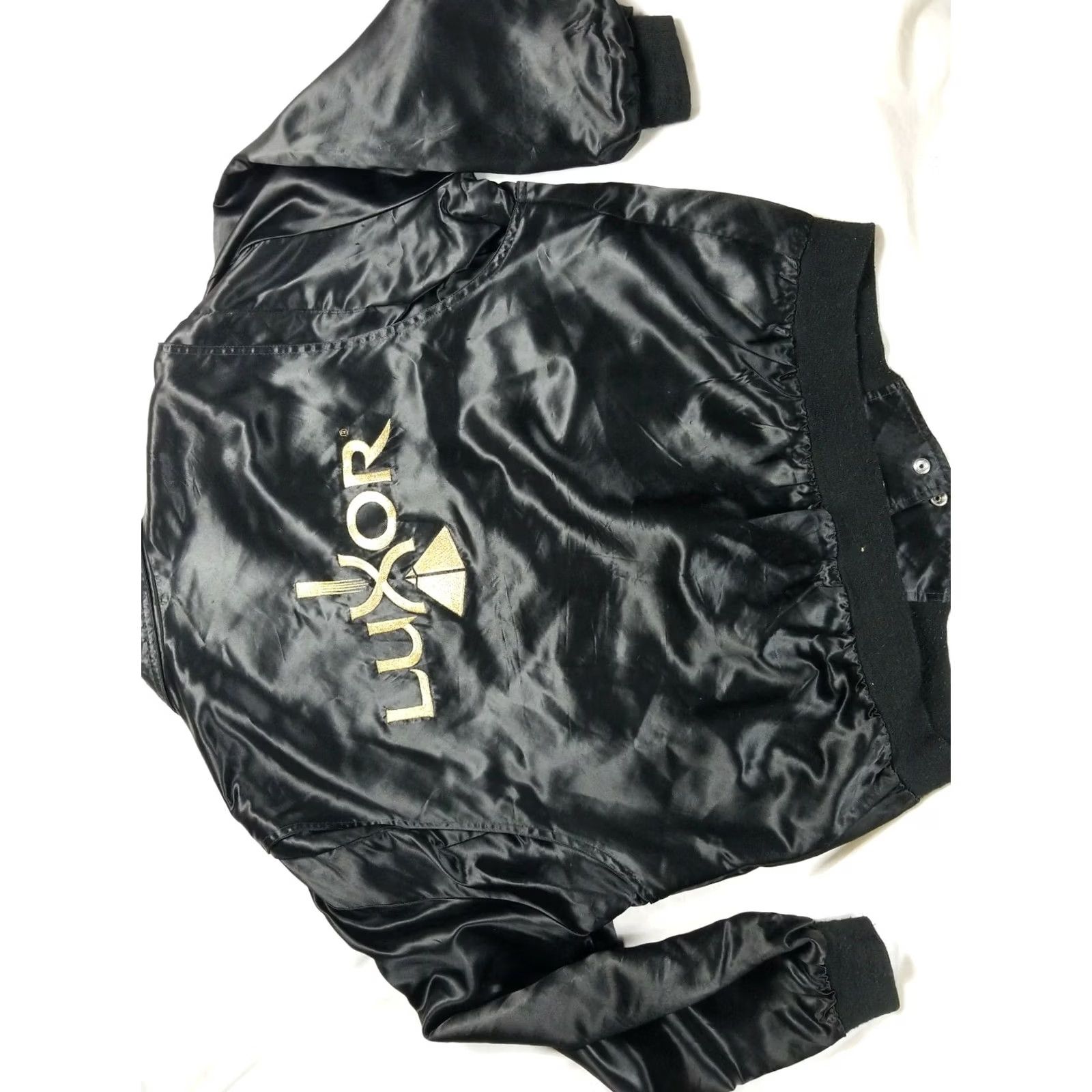 Vintage VINTAGE Luxor Hotel Las Vegas Satin Jacket L Black Casino Jacket Mens Size US L / EU 52-54 / 3 - 7 Thumbnail