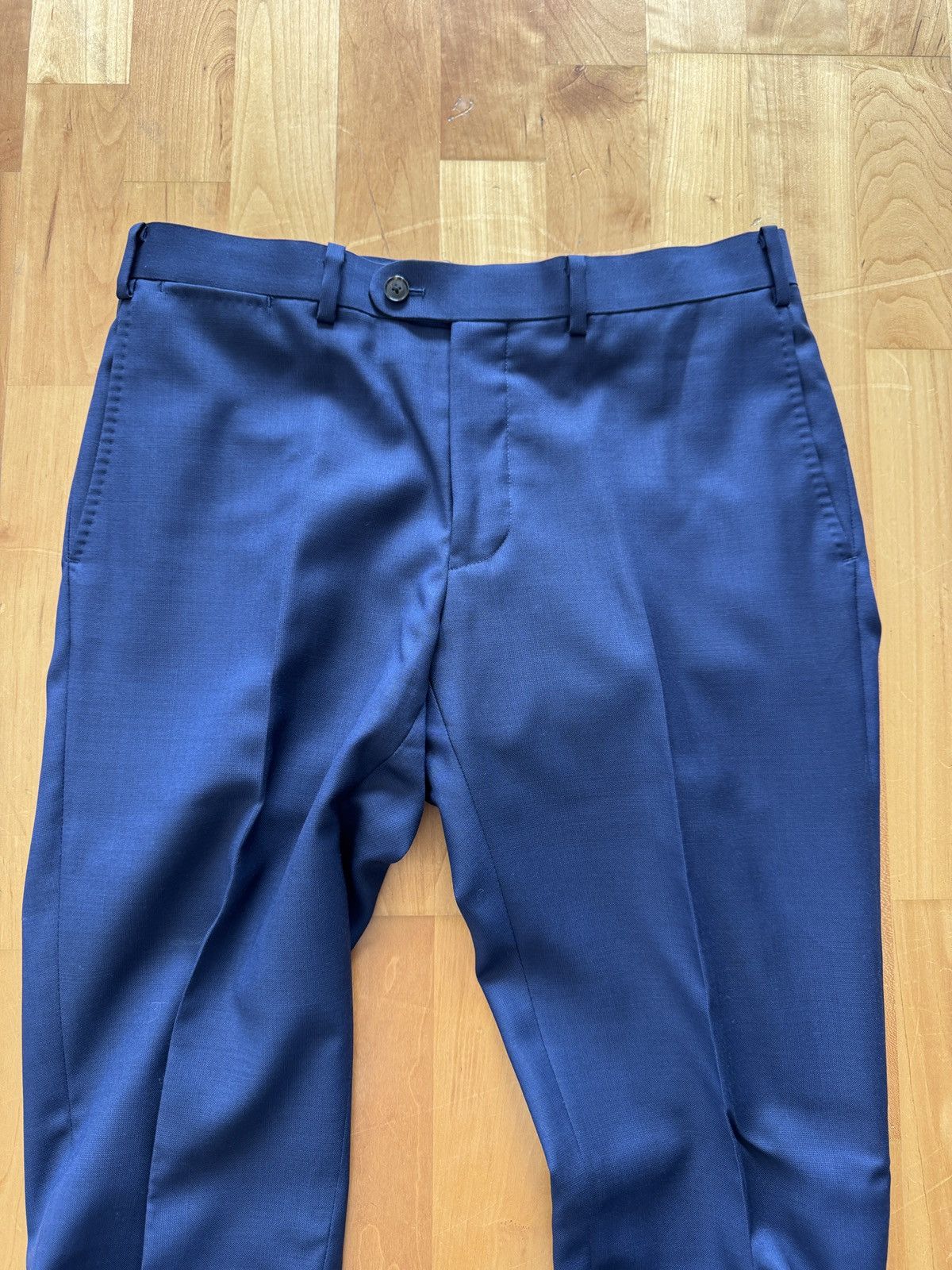 Suitsupply Suitsupply Custom Navy Blue Super 150’s Wool Trousers Size 38R - 3 Thumbnail