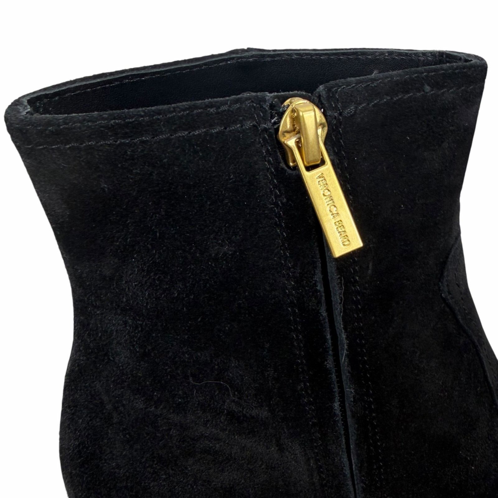 Veronica Beard Veronica Beard Ames Suede Block Heel Ankle Boots Black 8M Size US 8 / IT 38 - 8 Thumbnail
