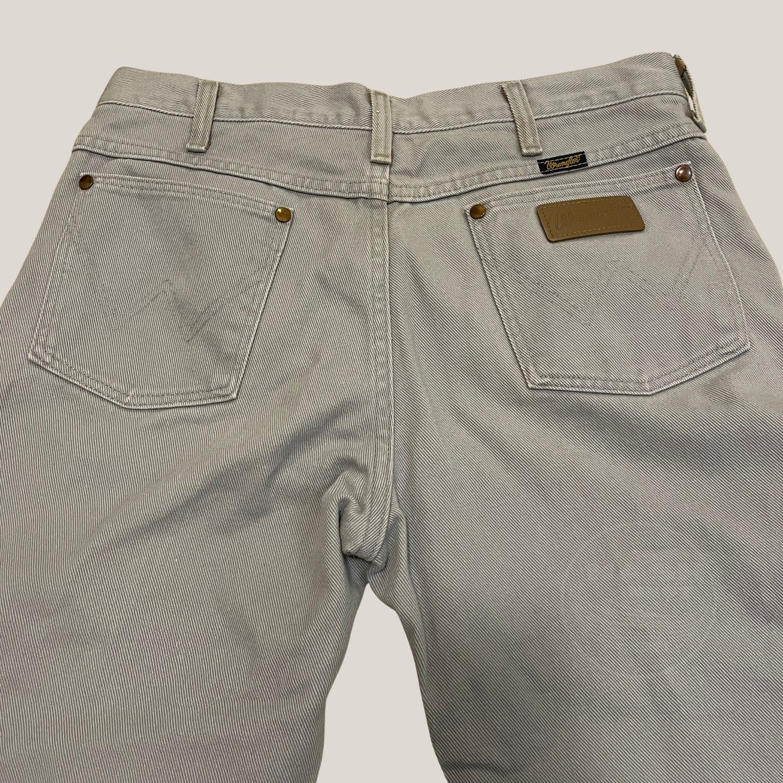 Wrangler Wrangler 33x30 USA Gray Twill Jean | Vintage Cowboy Y2K Rare Size US 33 - 10 Thumbnail