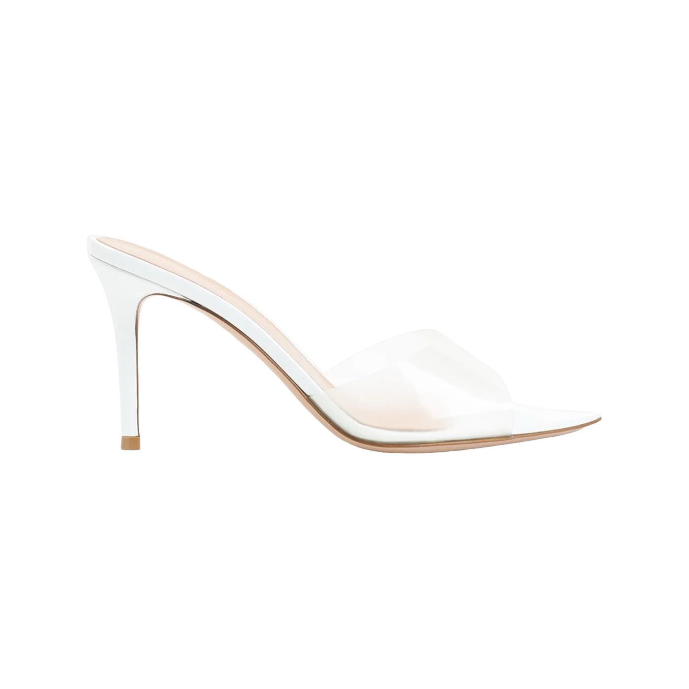 GIANVITO ROSSI Elle 85mm White Sandals New & Authentic (Wome