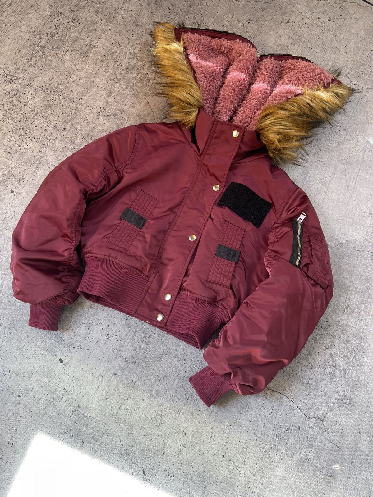 Diesel × Japanese Brand Diesel Rick Owens Style Puffer Bomber Jacket Fur Hood Size US XXS / EU 40 - 3 Thumbnail