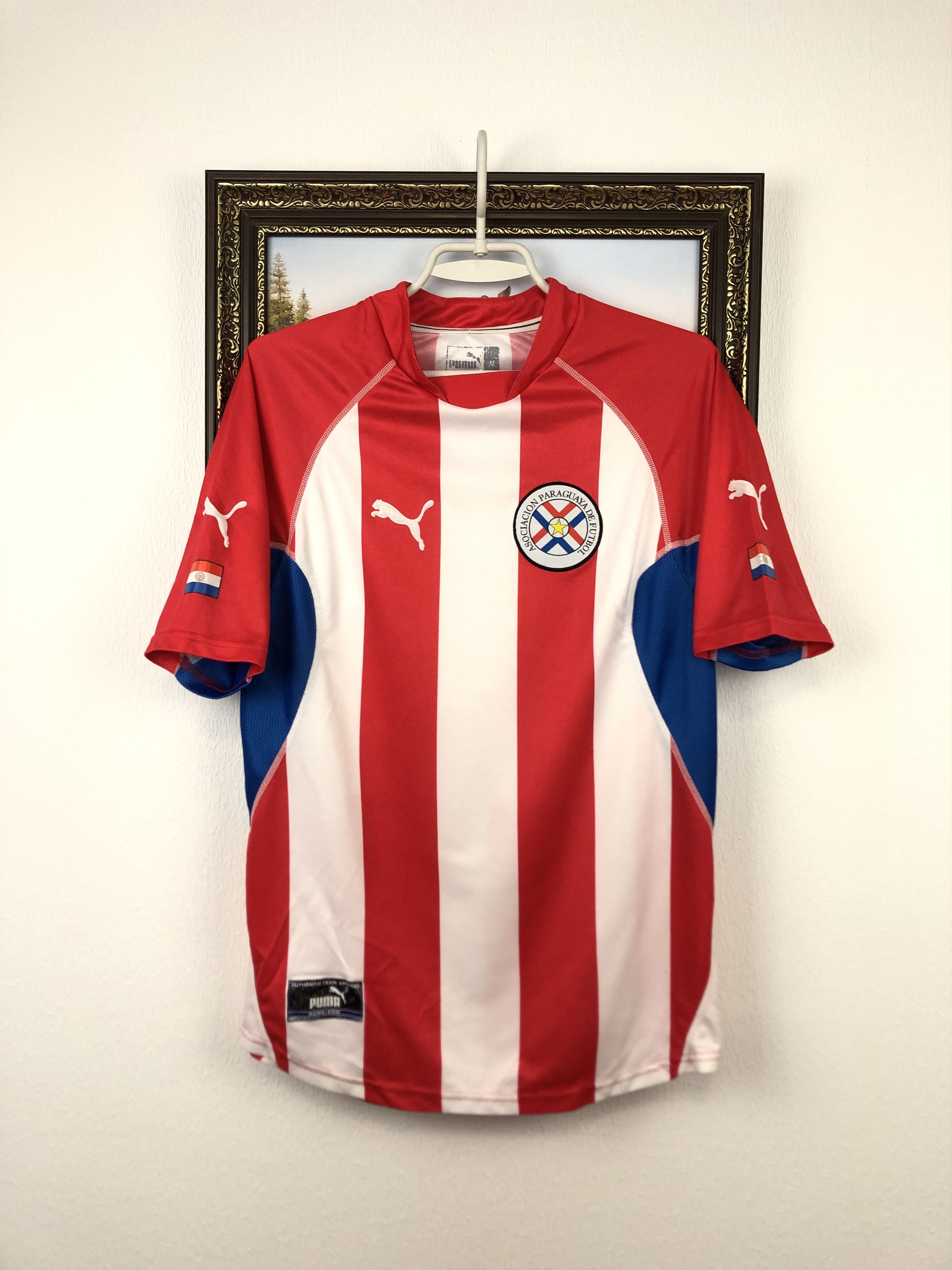 Vintage Paraguay Home football shirt 2002 Soccer Puma Jersey Rare Size US M / EU 48-50 / 2 - 1 Thumbnail