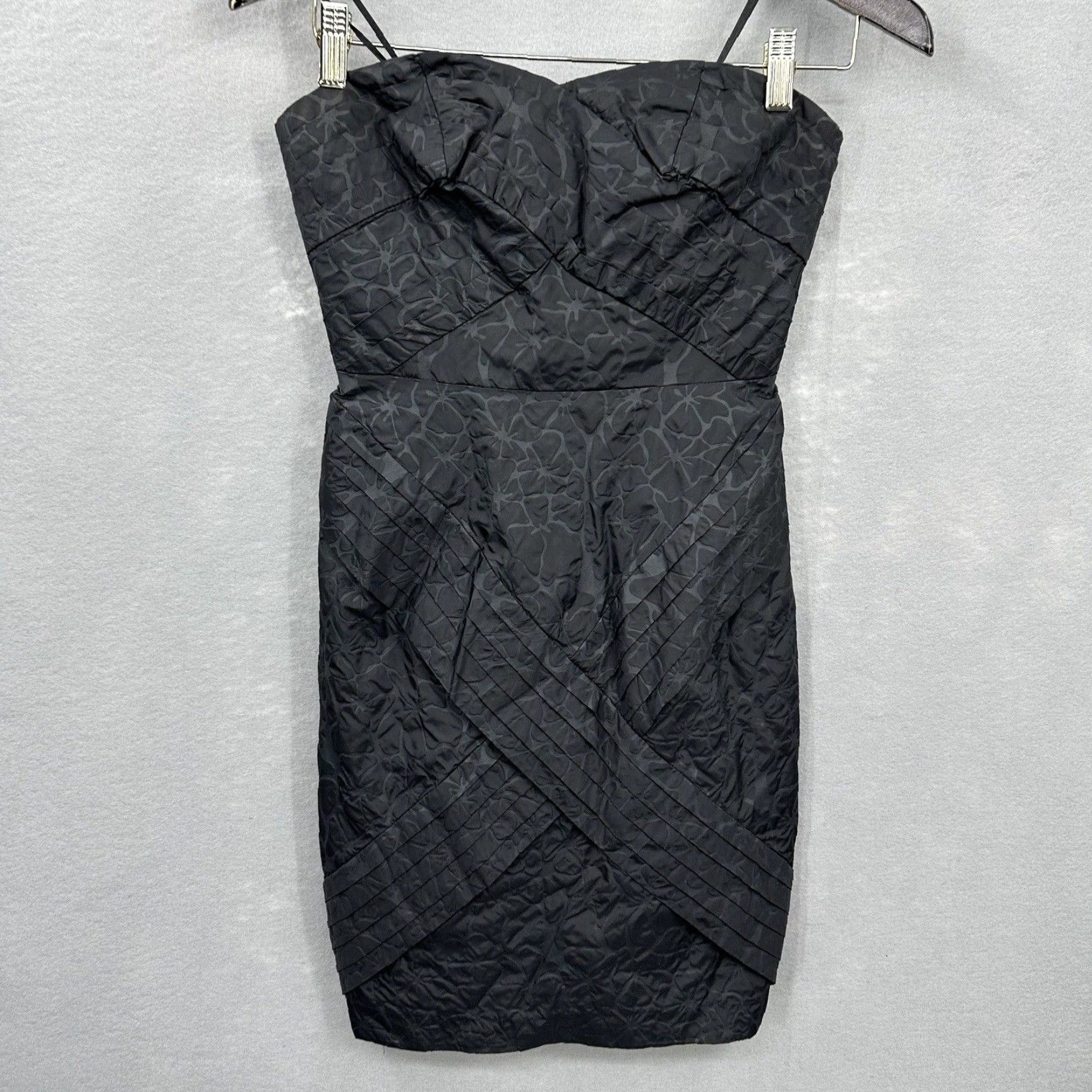 Jean Paul Gaultier Jean Paul Gaultier x Target Women 1 Black Floral Strapless Mini Dress - Juniors Size 1 - Sleeveless Sweetheart Neckline Party Dress Size 25" / US 0 / IT 36 - 2 Thumbnail