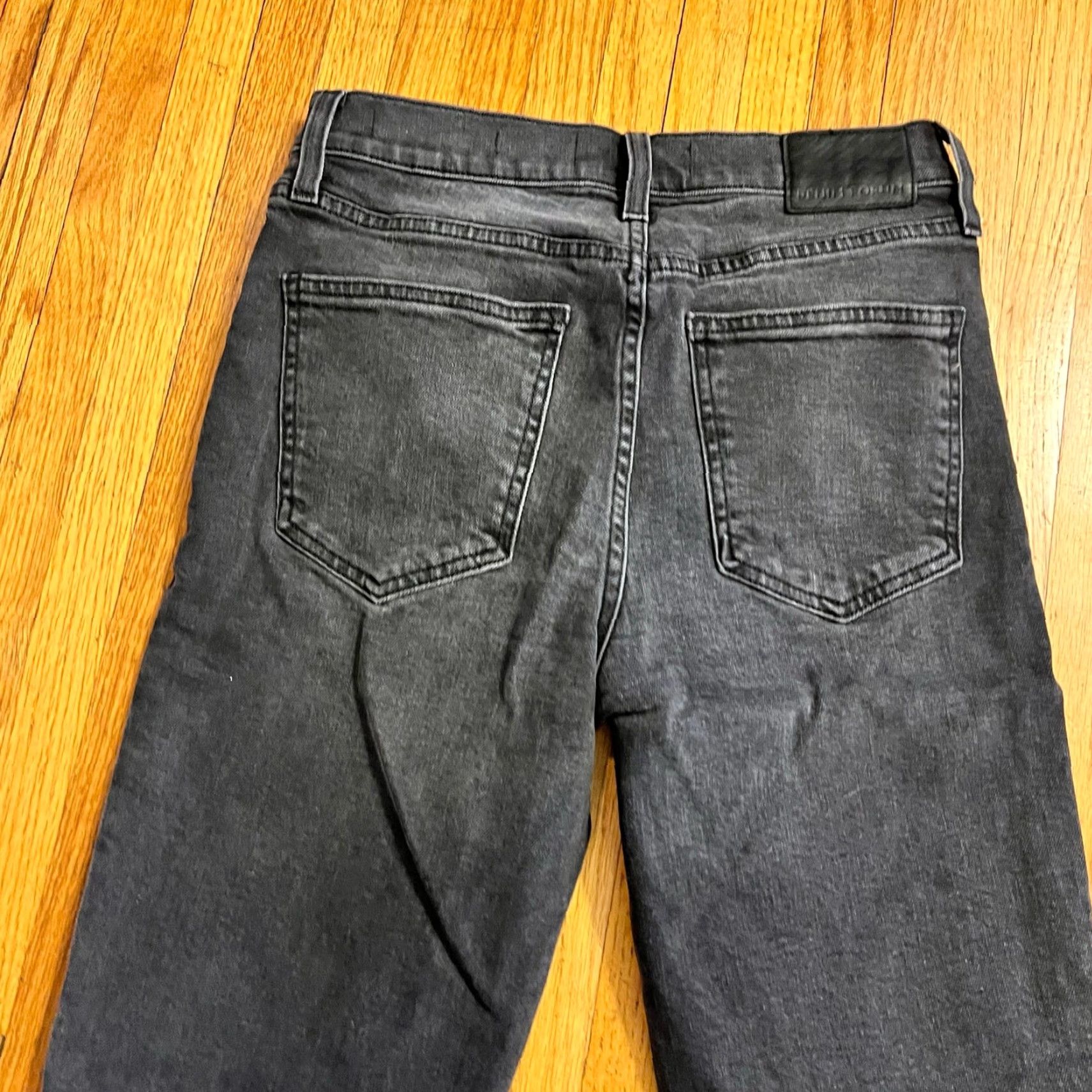 Vintage Denim Forum Jeans Womens 28 Long Arlo High Rise Straight Button Fly Black Size 28" / US 6 / IT 42 - 4 Thumbnail